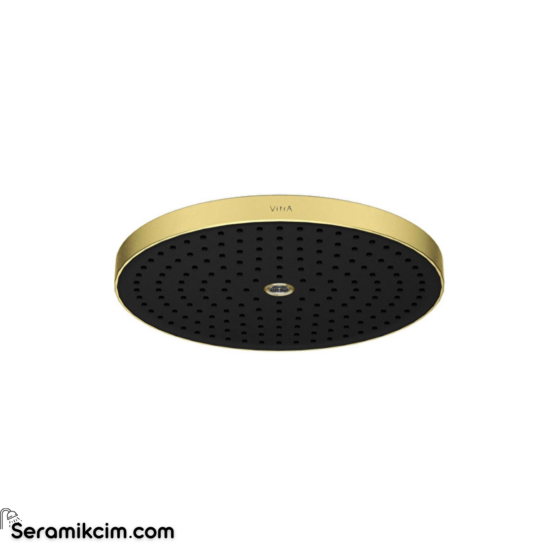 Vitra Prime Round Duş Başlığı 2 Fonksiyonlu 300 Ø Fırçalı Altın A4592225