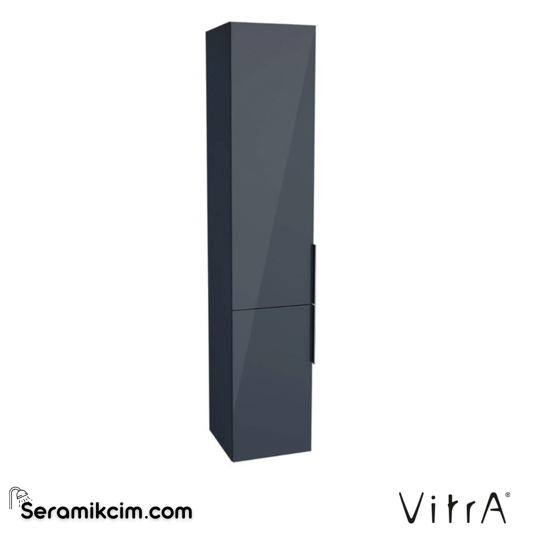 VitrA Quadrum Boy Dolabı 35 cm parlak antrasit, sol 66195 - 66195