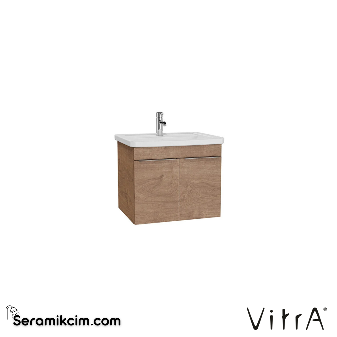 VitrA Quadrum Lavabo Dolabı 65 cm, kapaklı altın meşe 62540 - 62540
