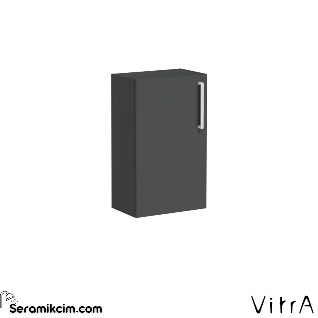 Vitra Root Alt Ünite, 40 Cm, Dar, Mat Fırtına Gri, Sol