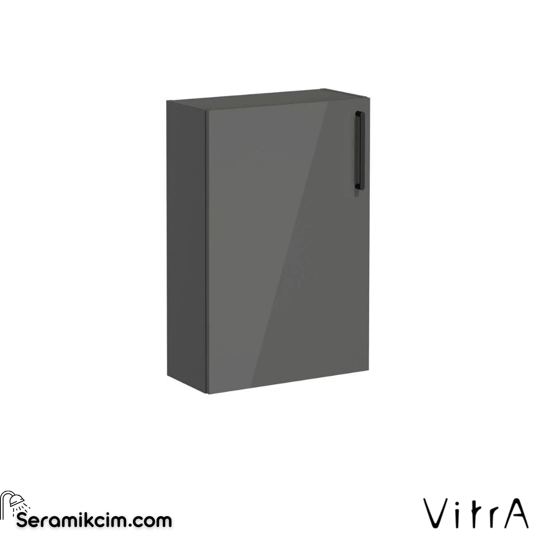Vitra Root Alt Ünite, 55 Cm, Dar, Parlak Antrasit, Sol