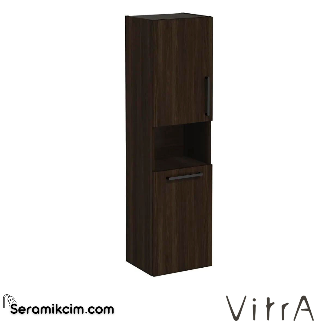 Vitra Root Boy Dolabı, 40 Cm, Kısa, Çamaşır Sepetli, Ceviz, Sol - 66234