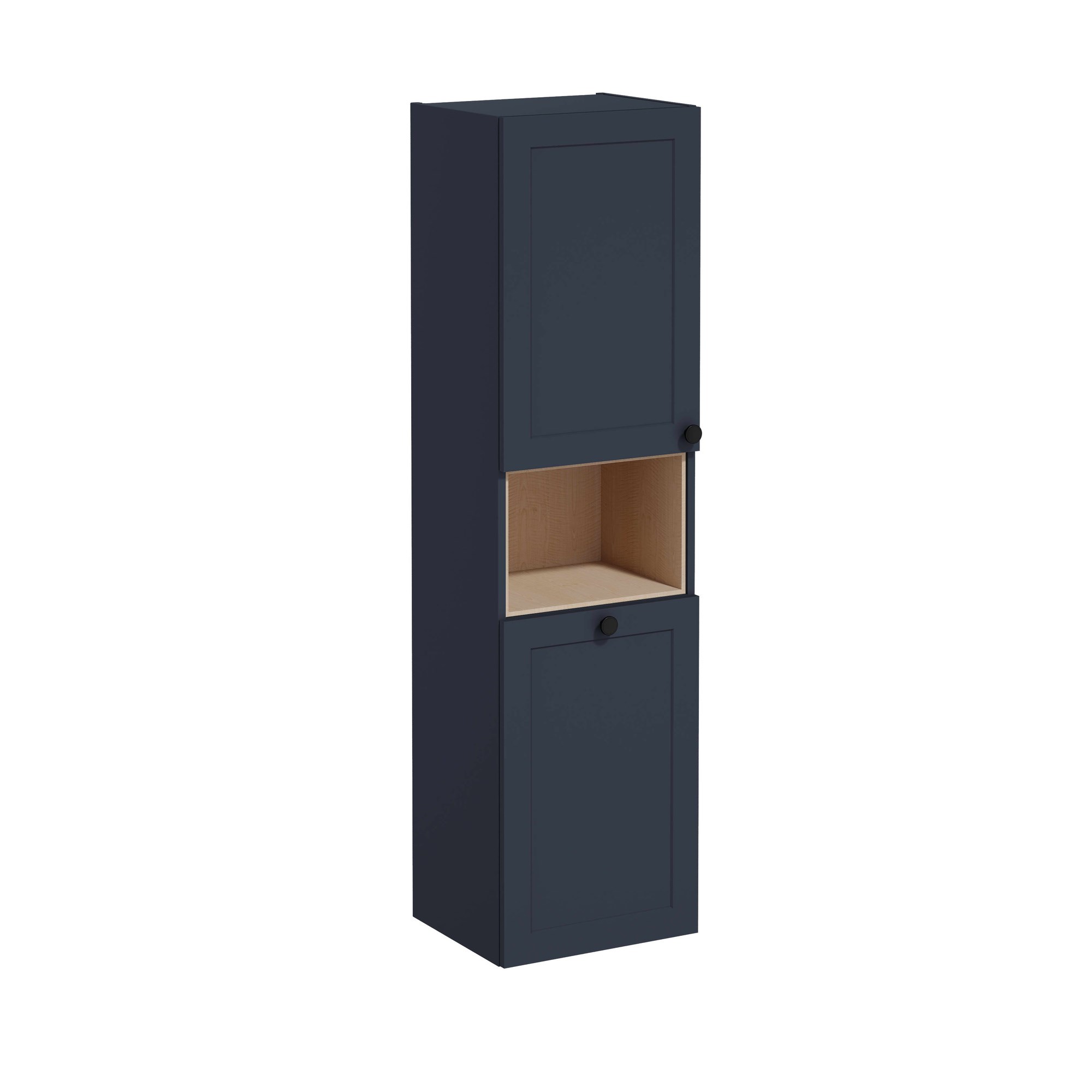 Vitra Root Classic Boy Dolabı 40 cm İki Kapaklı Kısa Çamaşır Sepetli Mat Lacivert Sol 68522