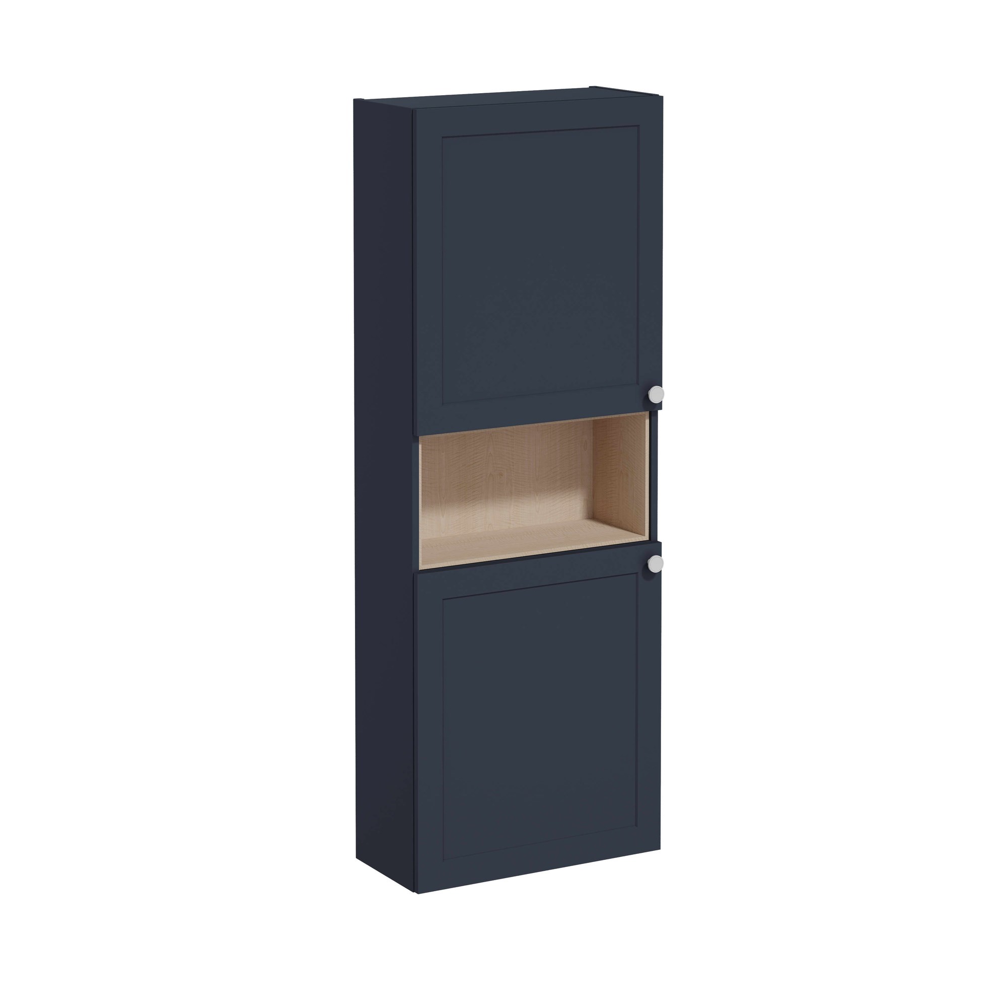 Vitra Root Classic Boy Dolabı 55 cm İki Kapaklı Dar Kısa Mat Lacivert 68536
