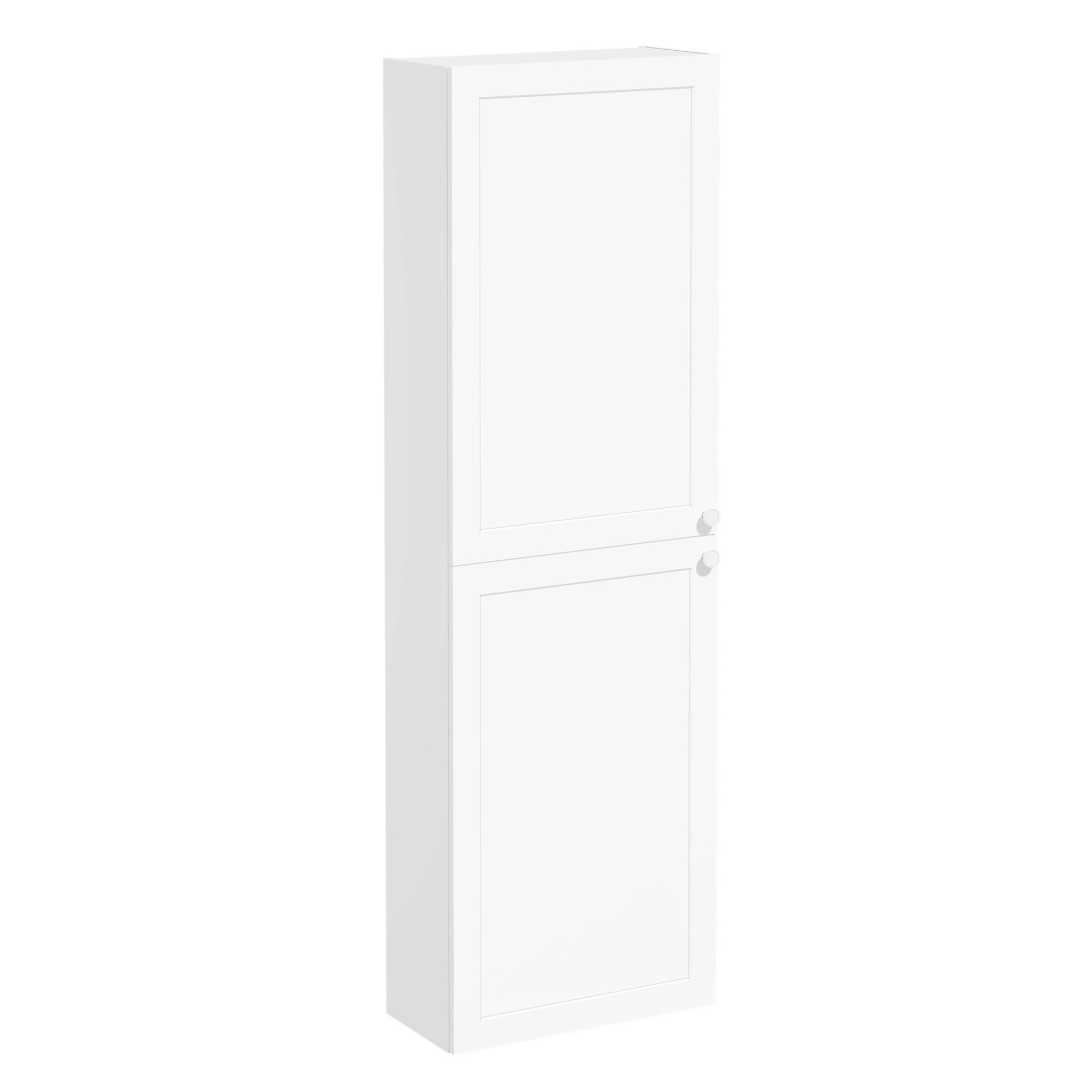 Vitra Root Classic Boy Dolabı 55 cm İki Kapaklı Dar Mat Beyaz 68538