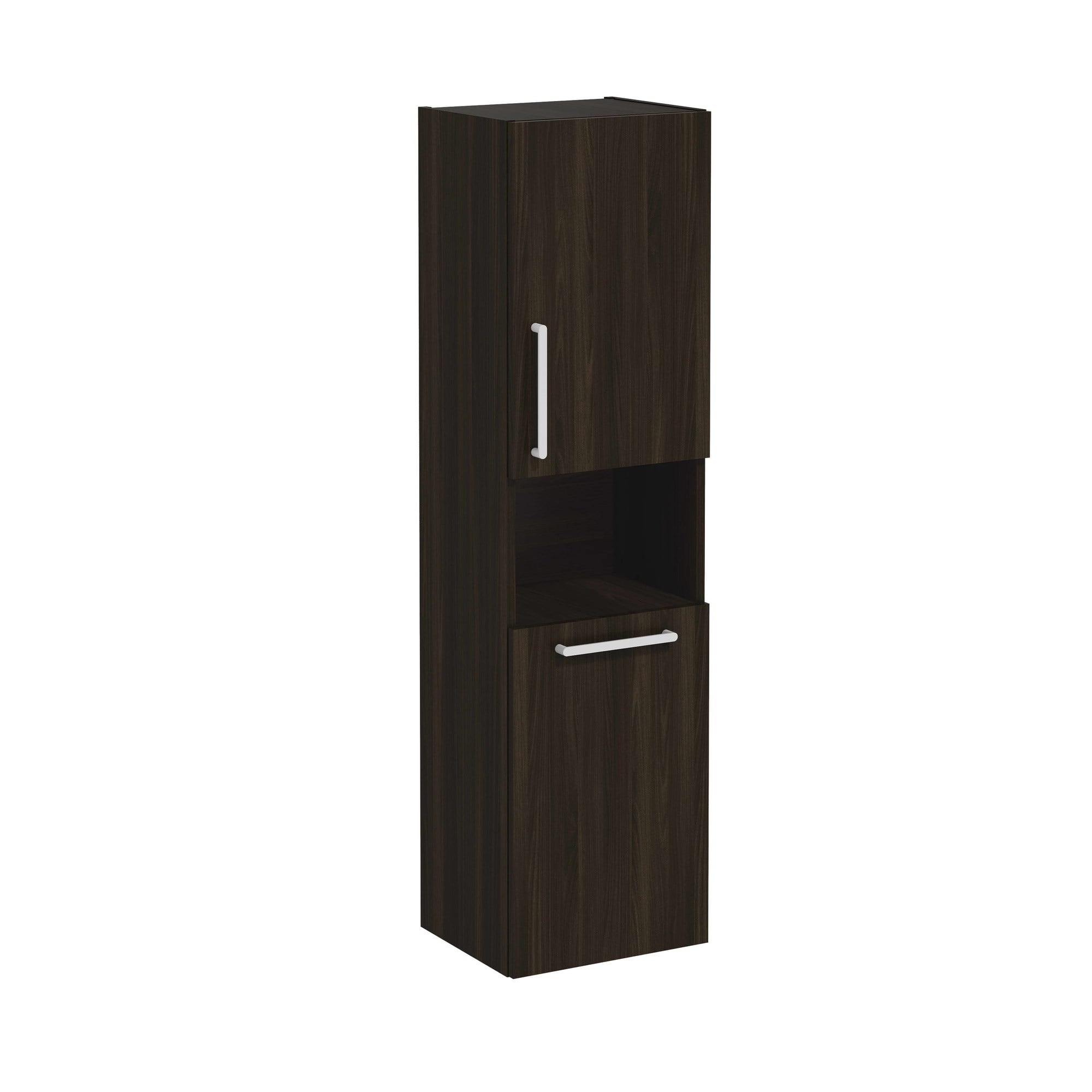 Vitra Root Flat Boy Dolabı 40 cm İki Kapaklı Kısa Çamaşır Sepetli Ceviz Sağ 66228