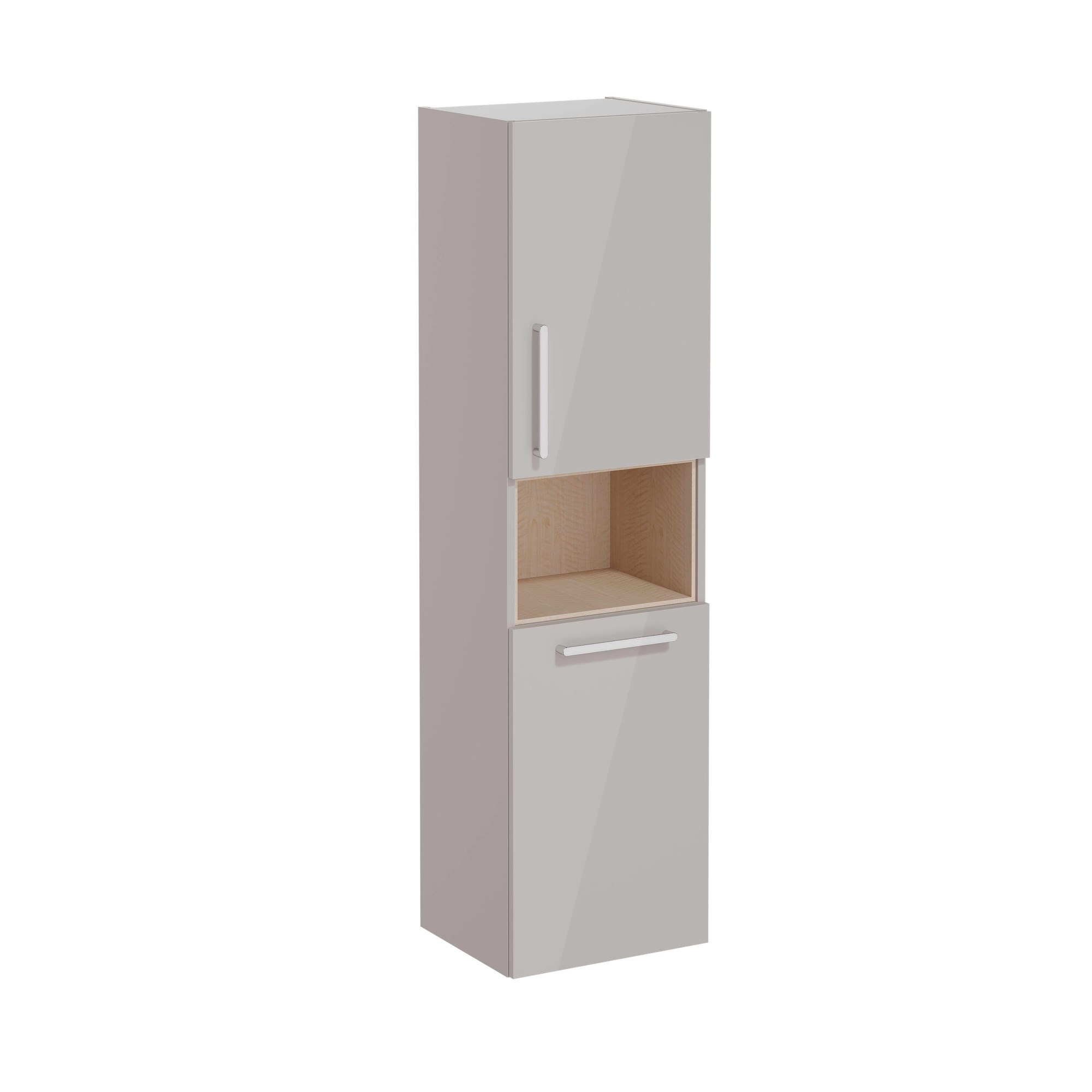 Vitra Root Flat Boy Dolabı 40 cm İki Kapaklı Kısa Çamaşır Sepetli Parlak Sahra Beji Sağ 66232