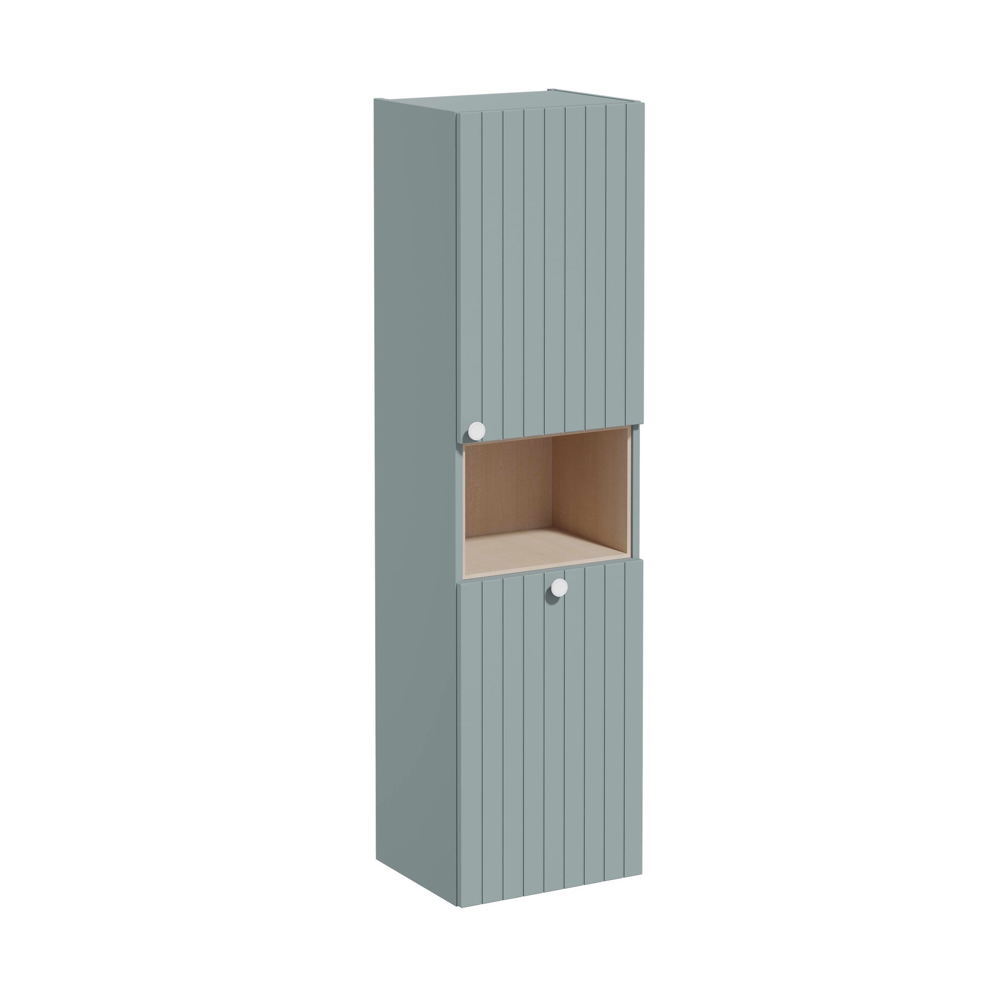 Vitra Root Groove Boy Dolabı 40 cm İki Kapaklı Kısa Çamaşır Sepetli Mat Fiyord Yeşili Sağ 69103