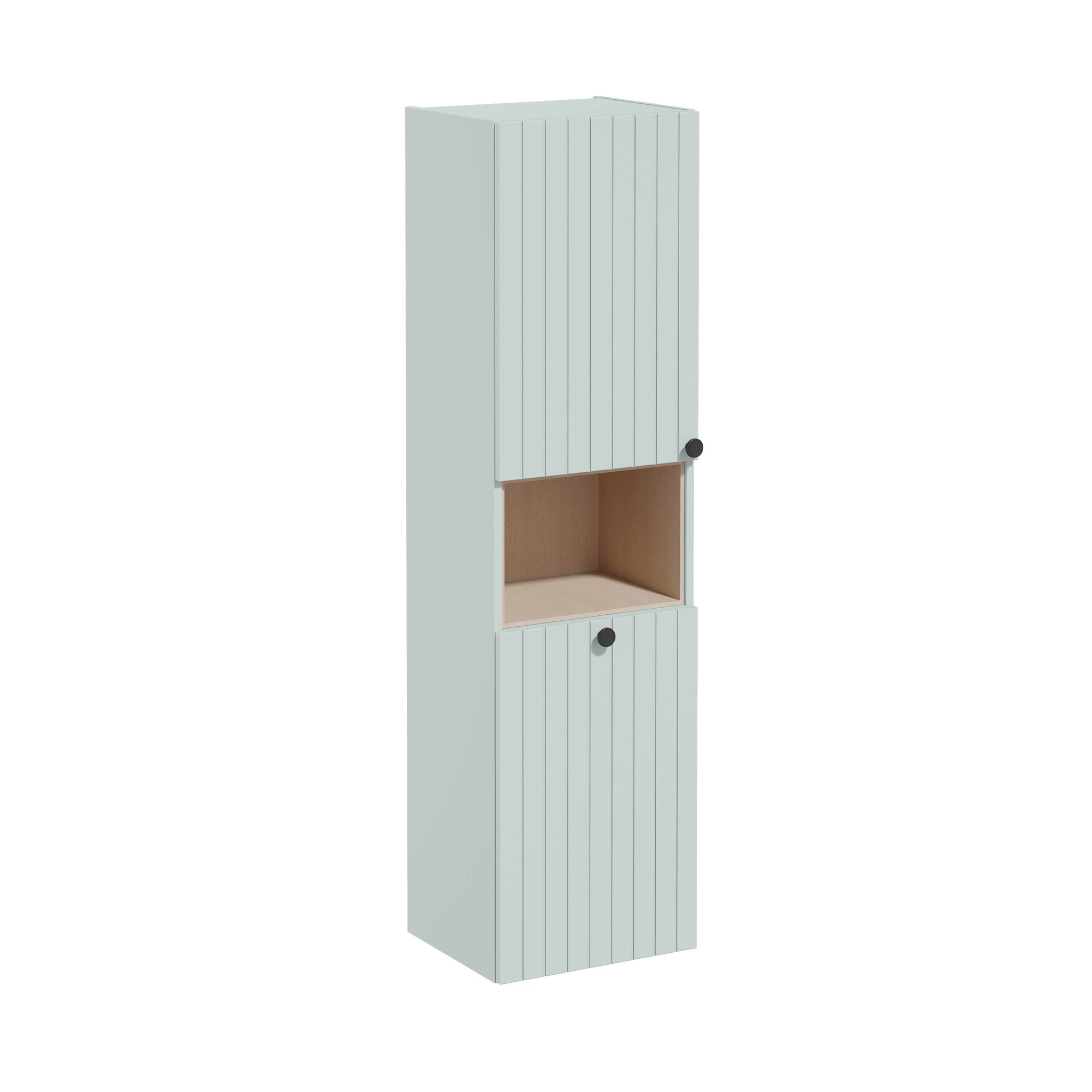 Vitra Root Groove Boy Dolabı 40 cm İki Kapaklı Kısa Çamaşır Sepetli Mat Retro Yeşil Sol 69099