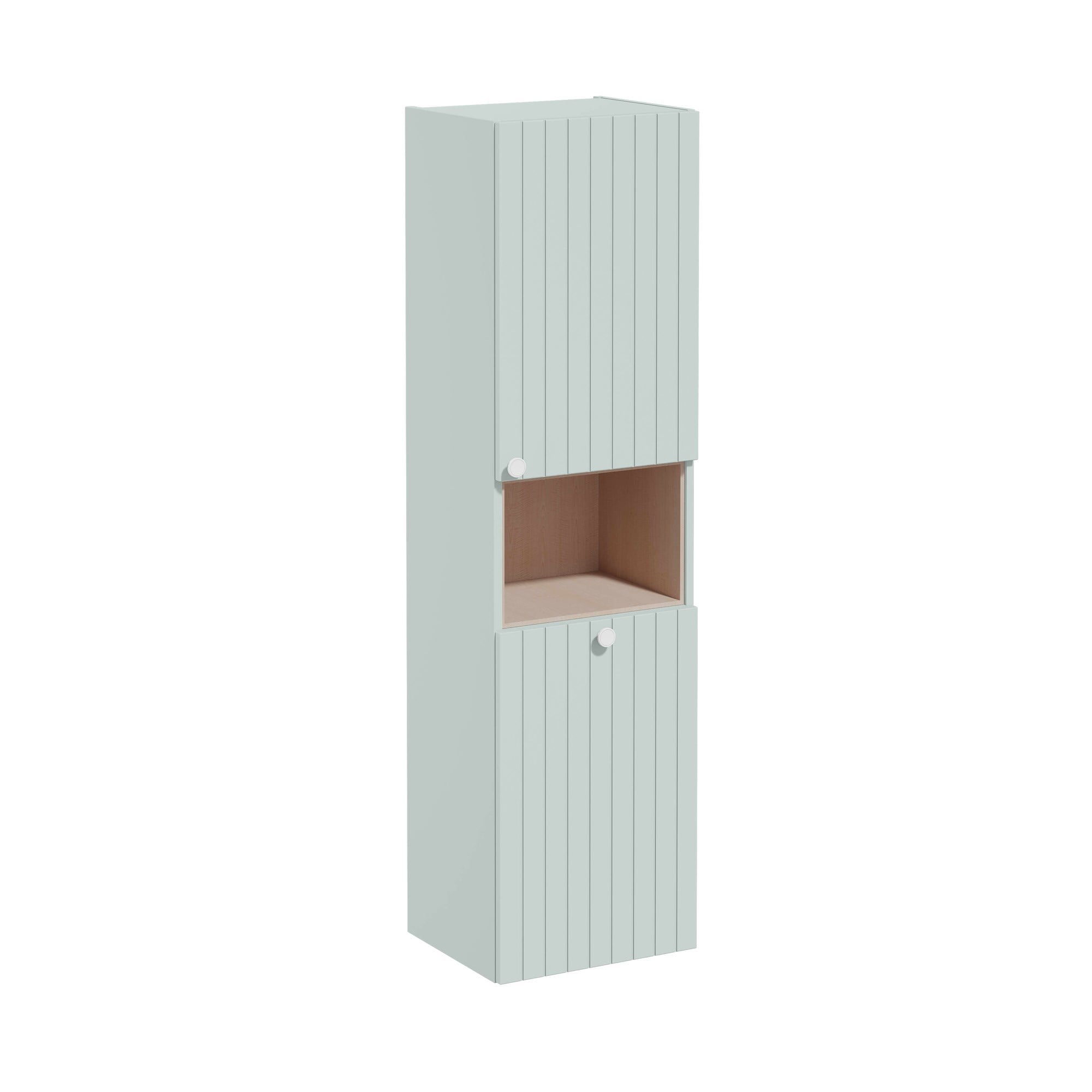 Vitra Root Groove Boy Dolabı 40 cm İki Kapaklı Kısa Çamaşır Sepetli Mat Retro Yeşil Sağ 69106