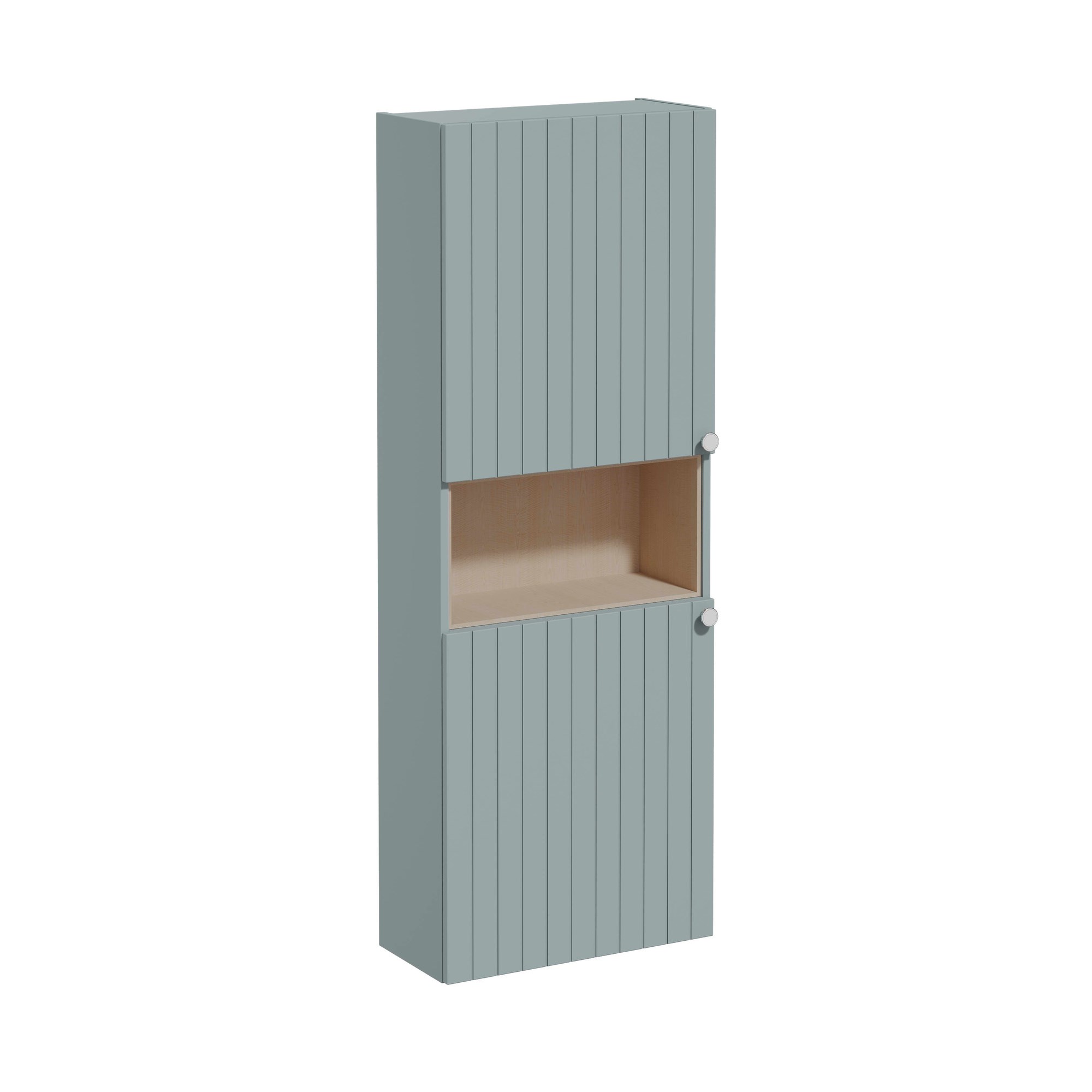 Vitra Root Groove Boy Dolabı 55 cm İki Kapaklı Dar Kısa Mat Fiyord Yeşili 69110