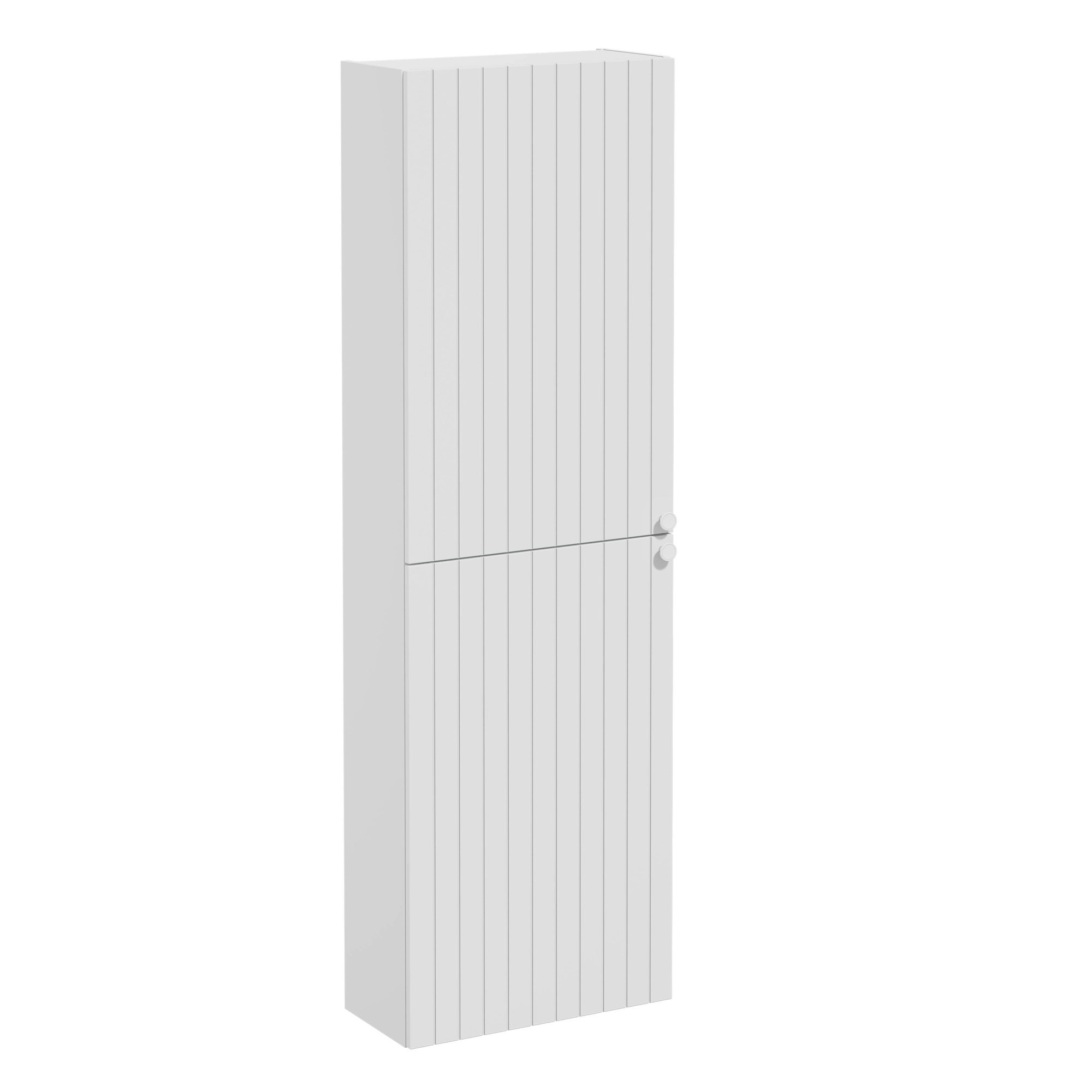 Vitra Root Groove Boy Dolabı 55 cm İki Kapaklı Dar Kısa Mat Açık Gri 69115