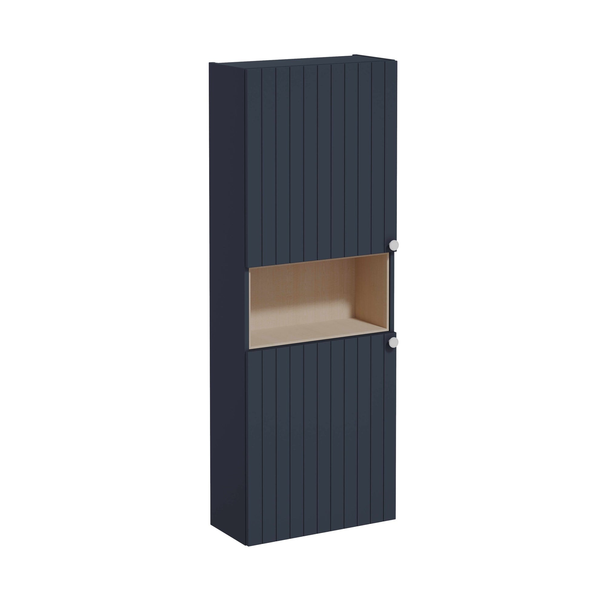 Vitra Root Groove Boy Dolabı 55 cm İki Kapaklı Dar Kısa Mat Lacivert 69112