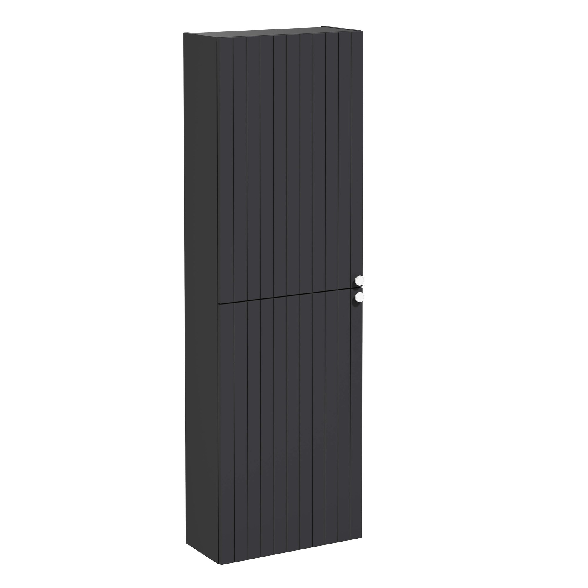 Vitra Root Groove Boy Dolabı 55 cm İki Kapaklı Dar Kısa Mat Grafit 69118