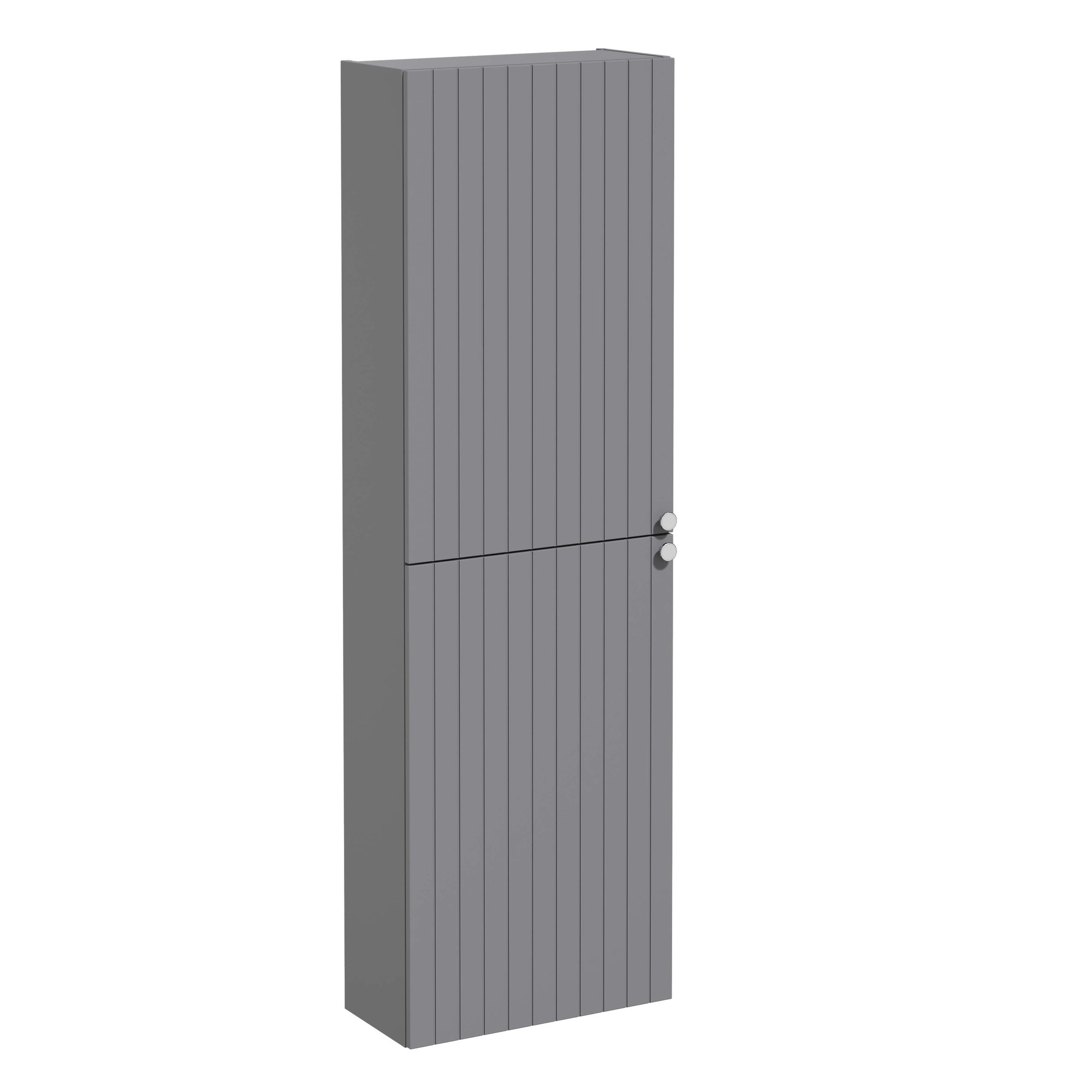 Vitra Root Groove Boy Dolabı 55 cm İki Kapaklı Dar Kısa Mat Gri 69116