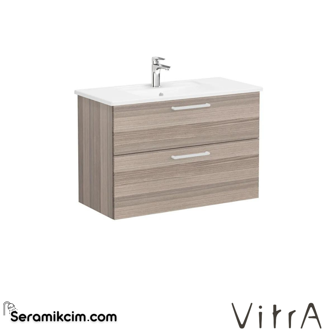 Vitra Root Lavabo Dolabı, İki Çekmeceli, 100 Cm, Cordoba, Köşeli Lavabolu - 68312