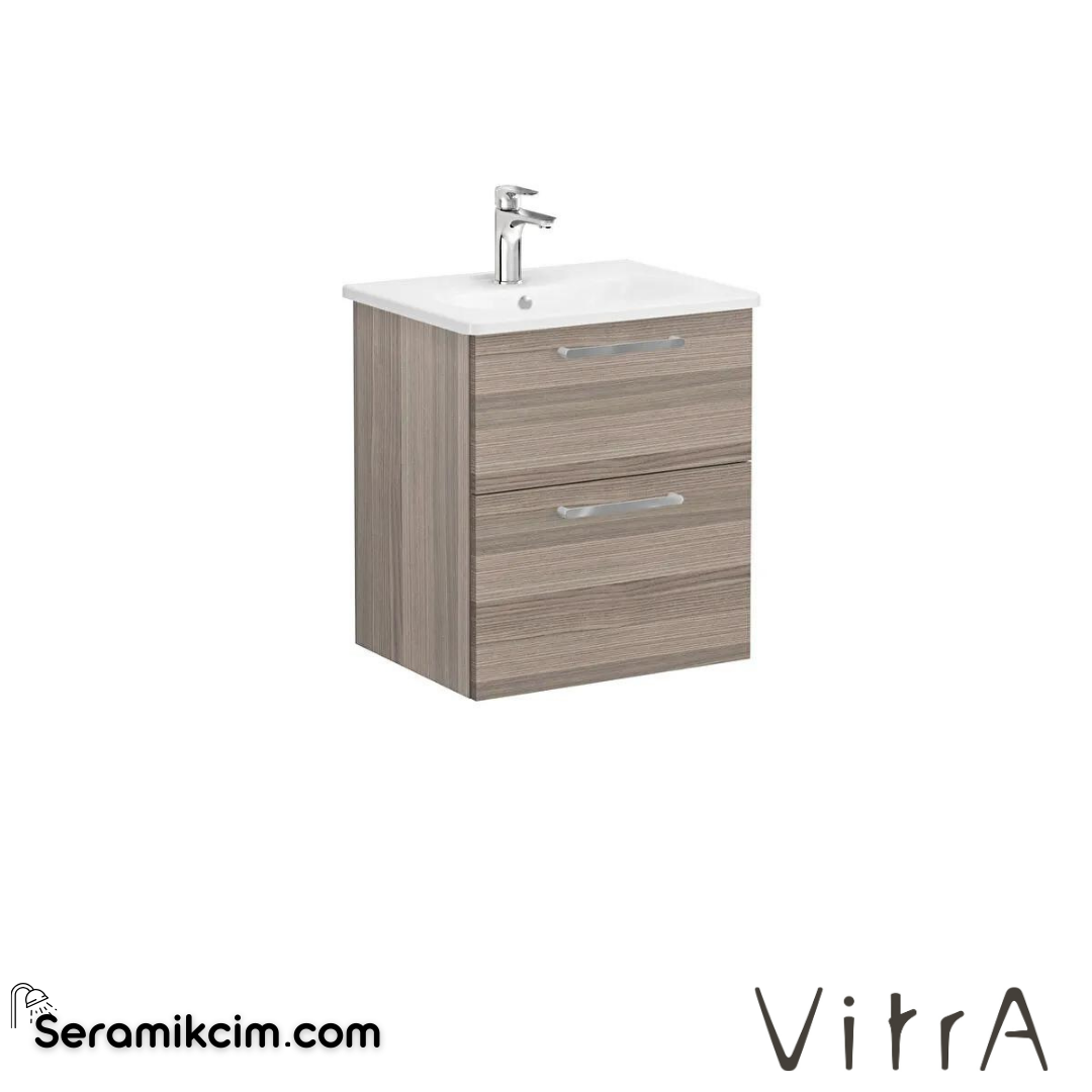 Vitra Root Lavabo Dolabı, İki Çekmeceli, 60 Cm, Cordoba, Yuvarlak Lavabolu - 68274