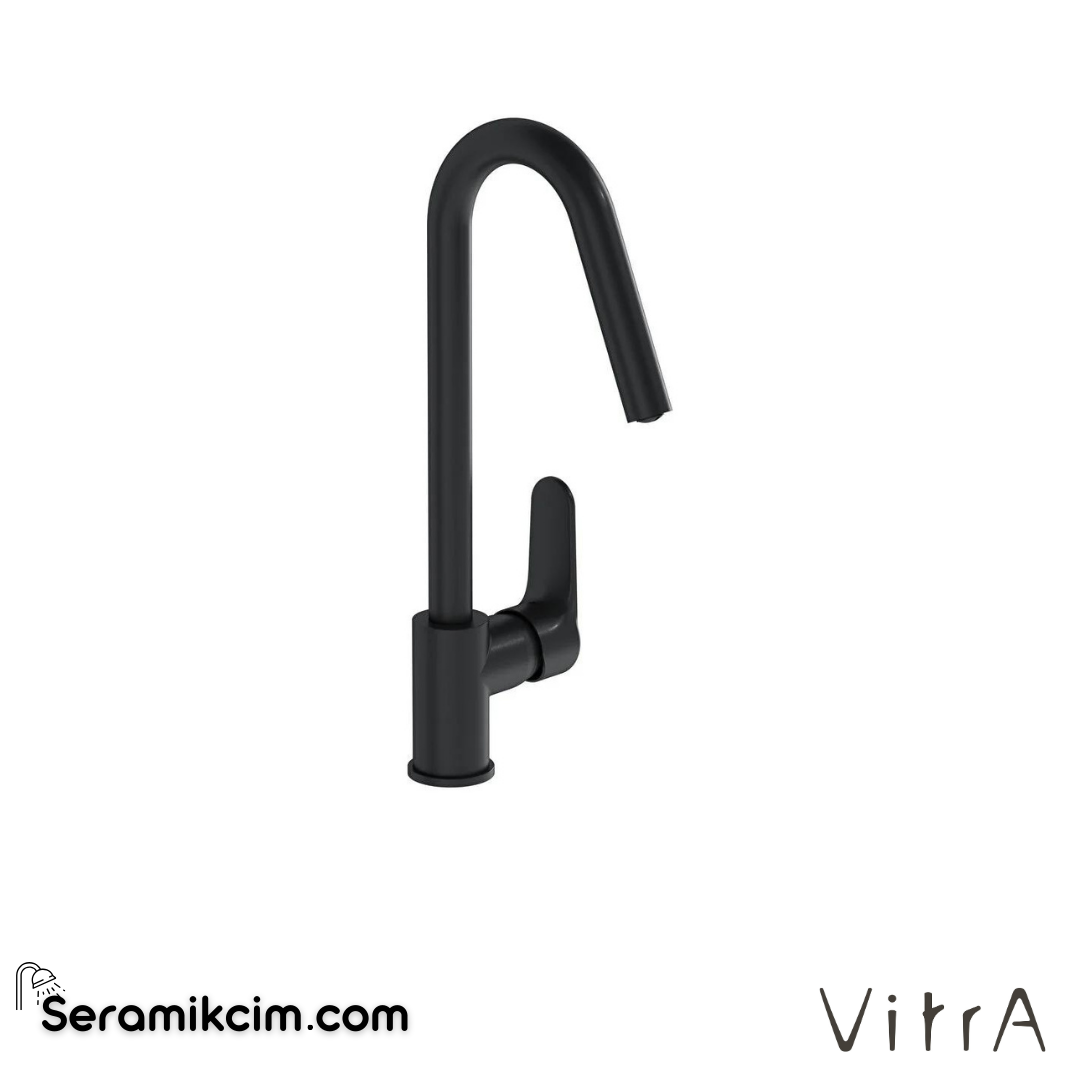 Vitra Root Round Eviye Bataryası , Mat Siyah - A4274236