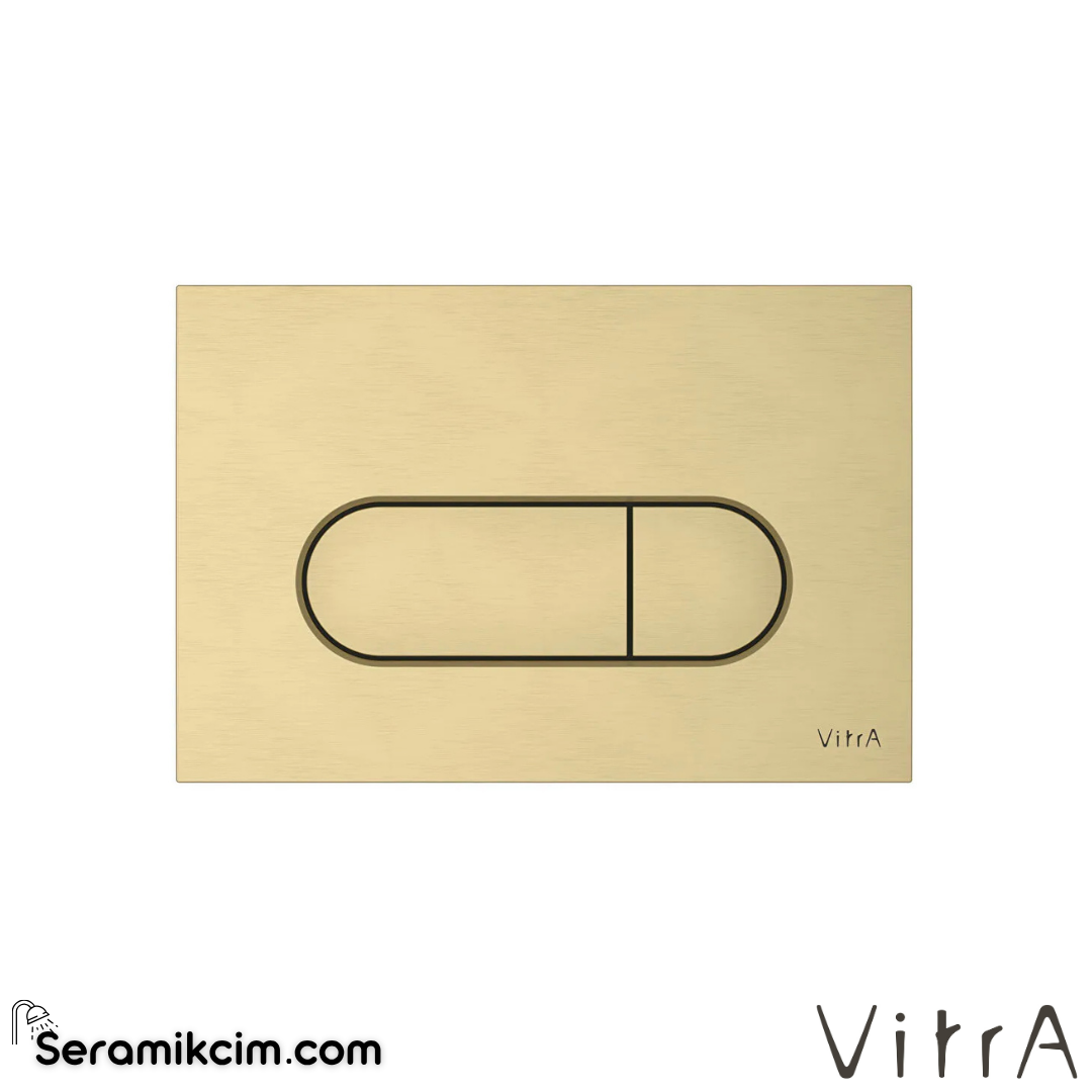 VitrA Root Round Kumanda Paneli, Fırçalı altın 740-2225 - 740-2225