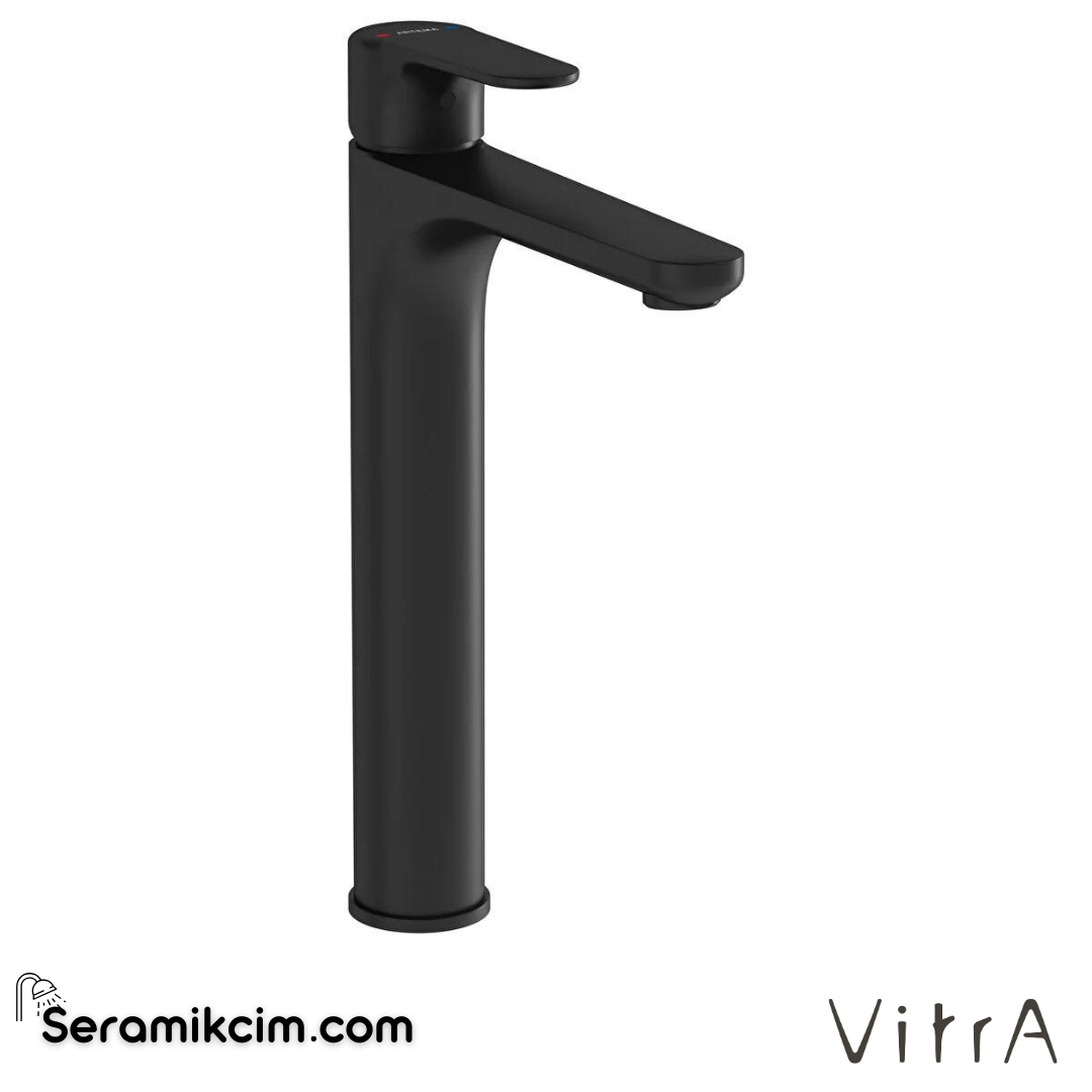 Vitra Root Round Lavabo Bataryası  (Çanak), Mat Siyah - A4270736