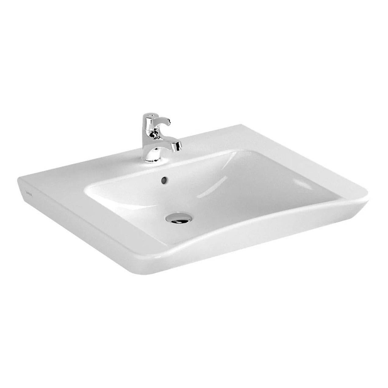 VitrA S20 Lavabo Özel İhtiyaç, 65x56 cm Tek Armatür Delikli, Su Taşma Delikli, Beyaz - 5291B003-0001