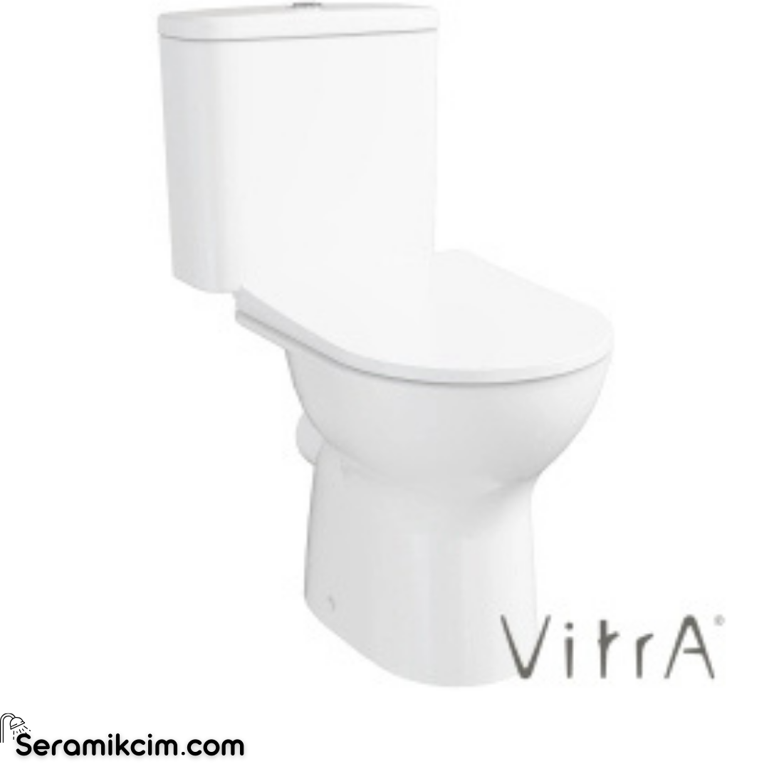 Vitra S20 Round Takım Klozet Smoothflush Arkası Açık Universal Çıkışlı Özel İhtiyaç 63 Cm Taharet Borulu Beyaz 7705L003-0088