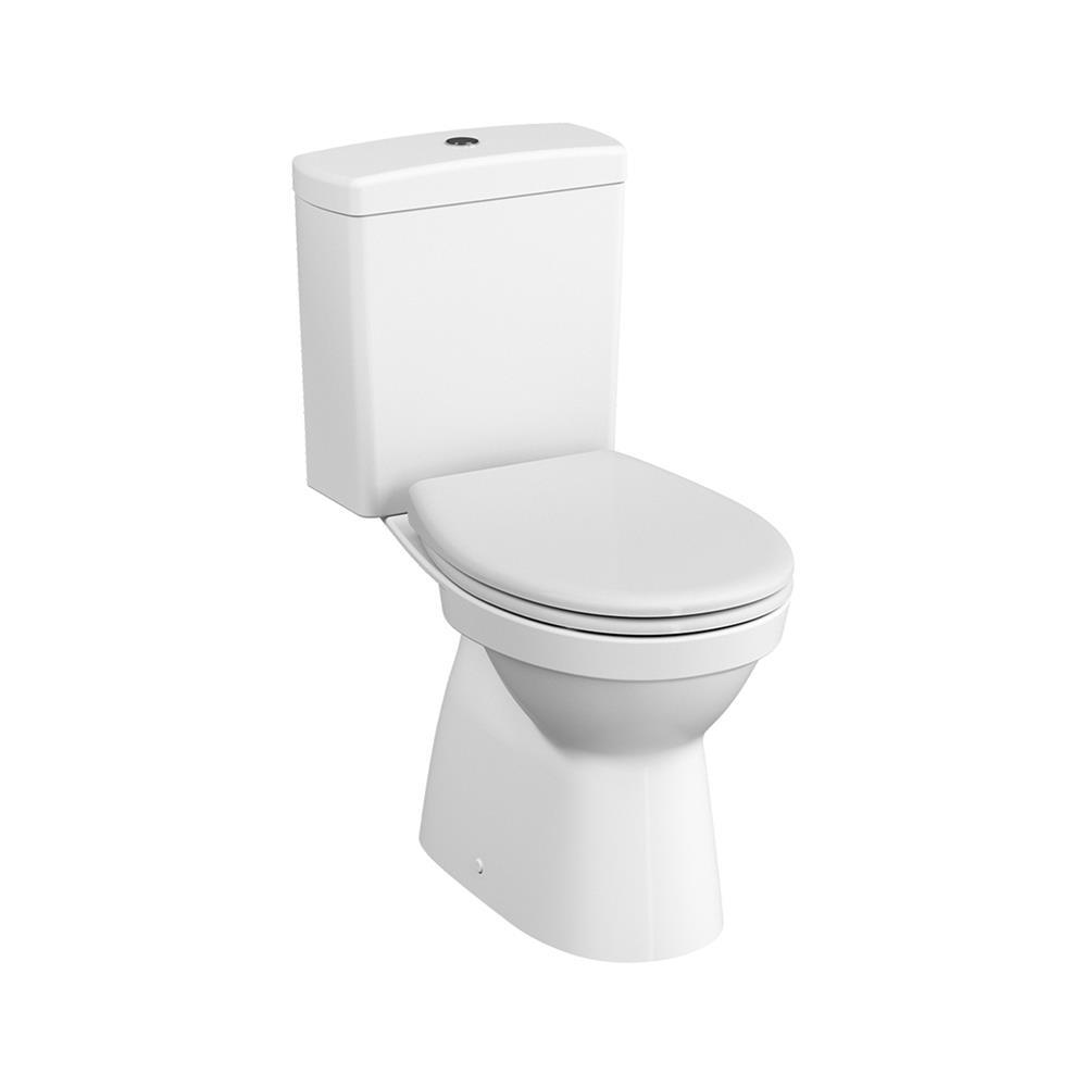 VitrA S20 Round Takım Klozet SmoothFlush, Arkası Açık, Yüksek, 65 cm Taharet Borulu, Beyaz - 5828B003-0088