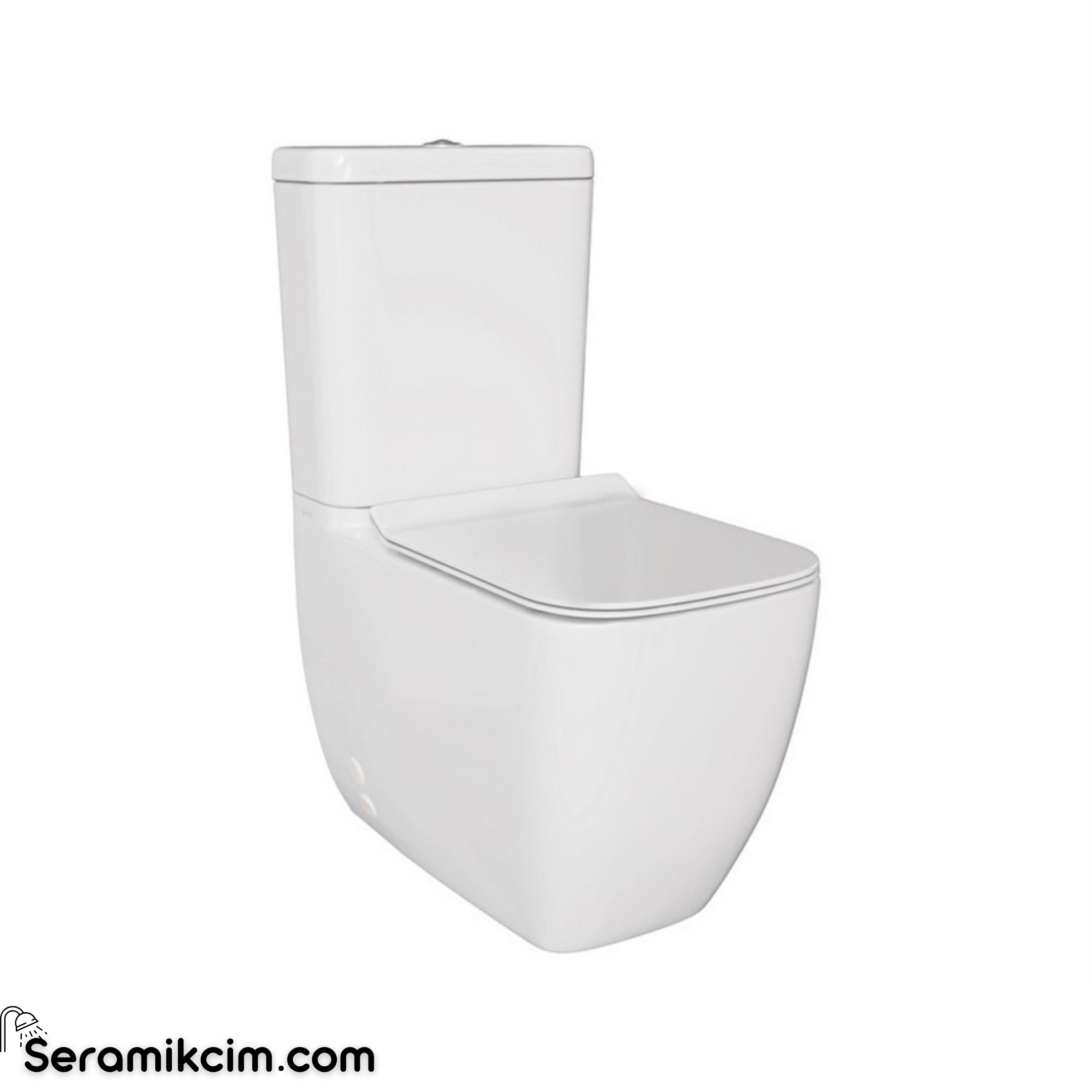 VitrA S25 Square Takım klozet seti,Kanalsız, duvara tam dayalı, 63 cm,taharet borulu, yavaş kapanır, kolay sök-tak, beyaz