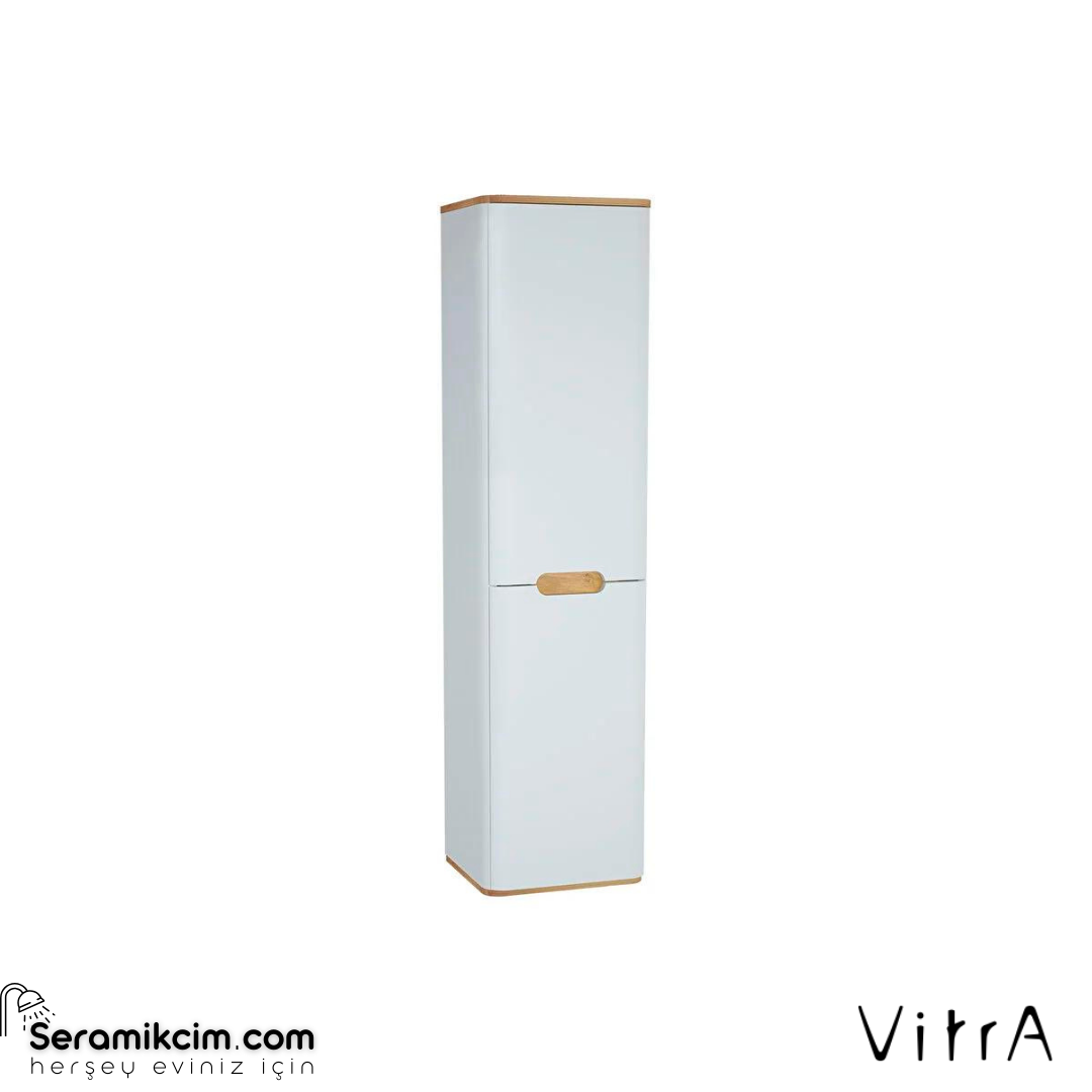 Vitra Sento Boy Dolabı, 40 Cm, Çamaşır Sepetli, Ayaksız, Mat Beyaz, Sol