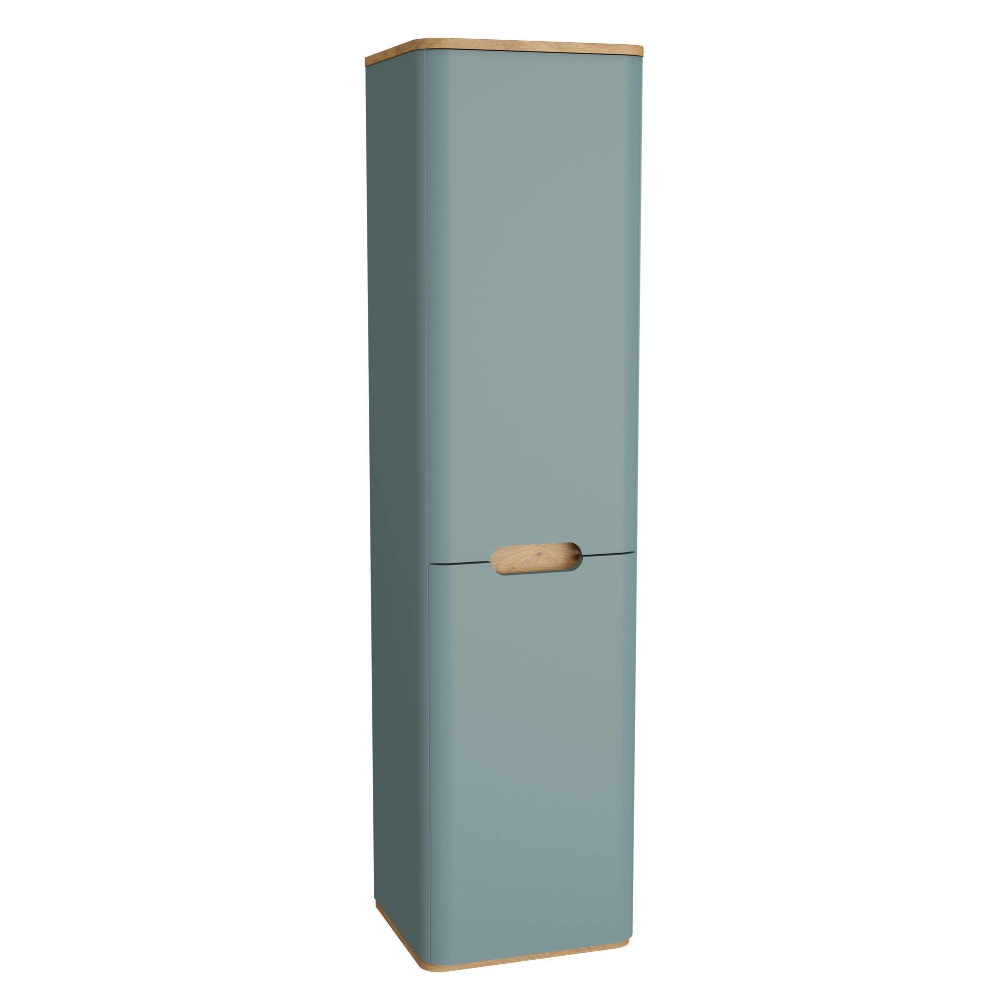 Vitra Sento Boy Dolabı 40 cm İki Kapaklı Çamaşır Sepetli Prizli Mat Fiyord Yeşili Sol 65892