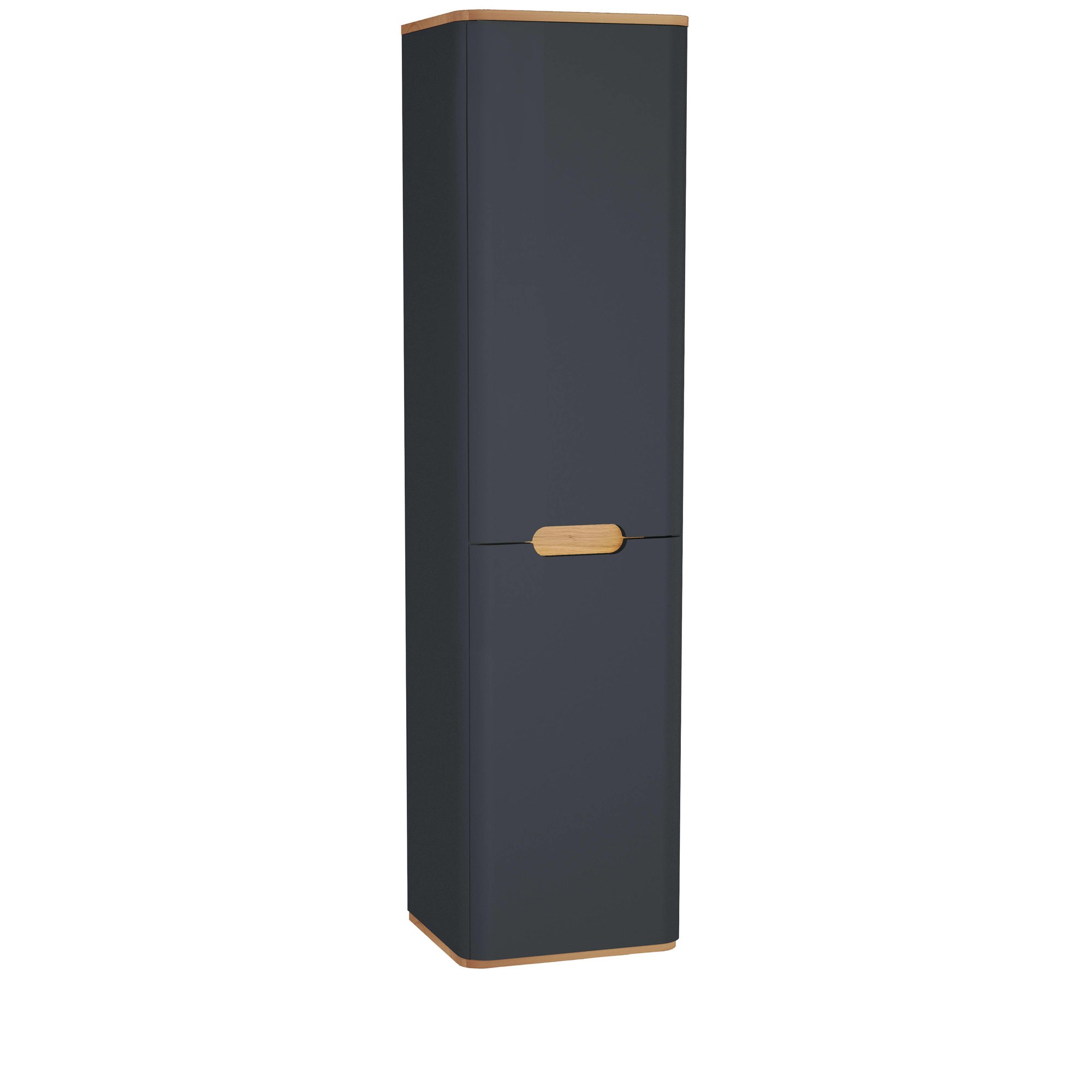 Vitra Sento Boy Dolabı 40 cm İki Kapaklı Çamaşır Sepetli Prizli Mat Antrasit Sol 60856