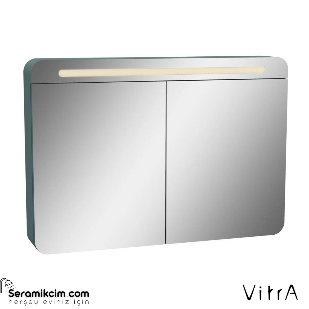 Vitra Sento Dolaplı Ayna, 100 Cm, Mat Fiyord Yeşili