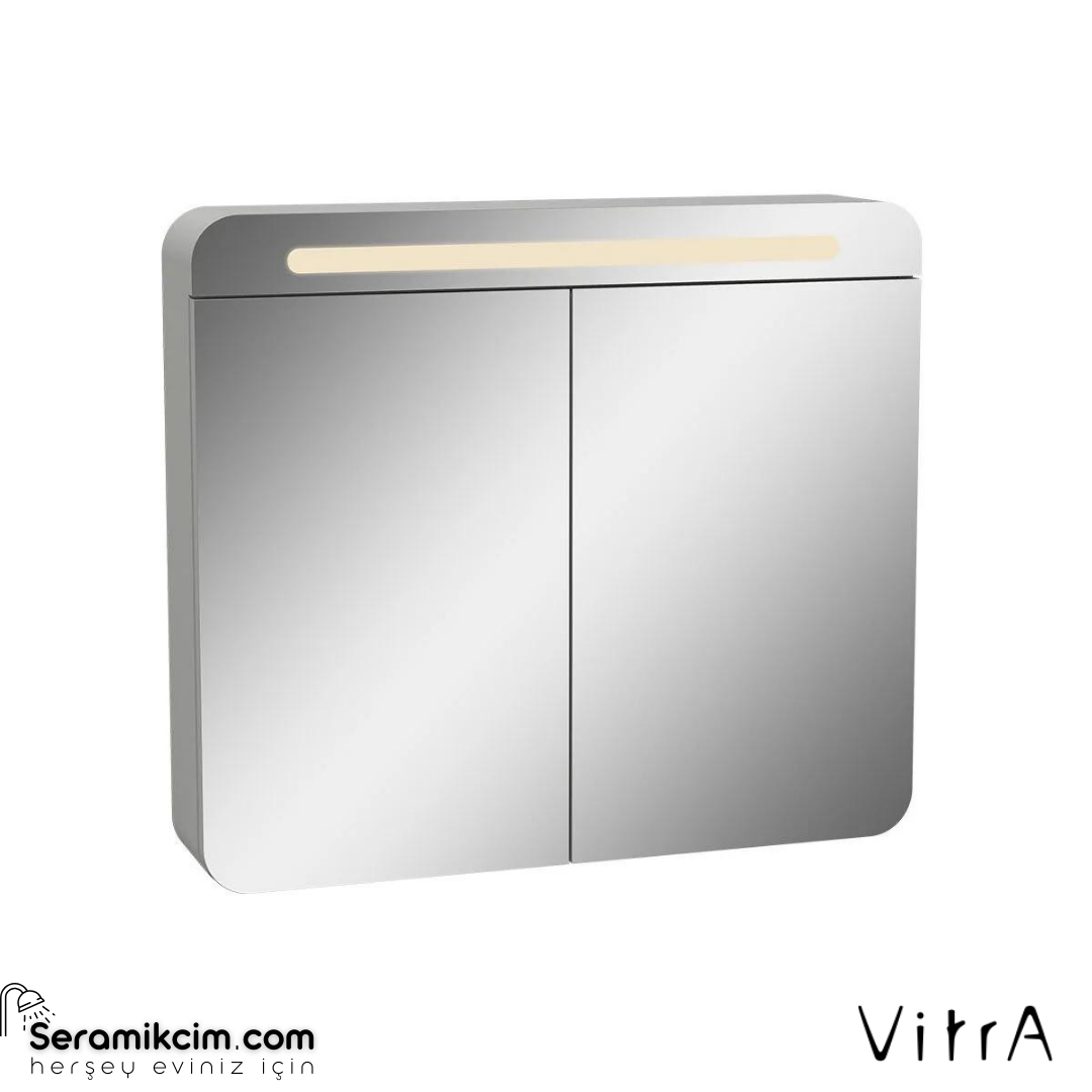 Vitra Sento Dolaplı Ayna, 80 Cm, Mat Açık Gri