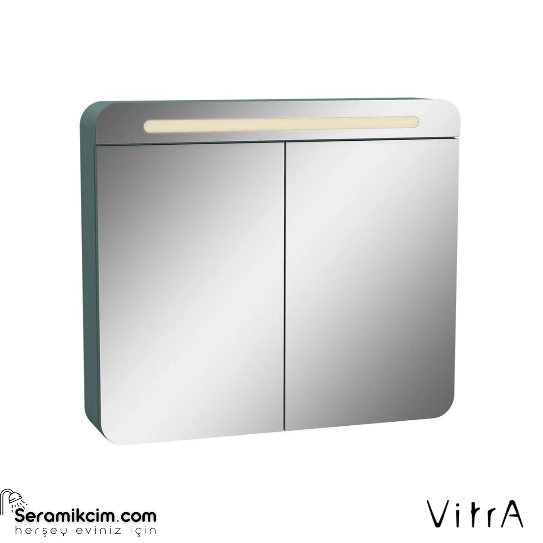 Vitra Sento Dolaplı Ayna, 80 Cm, Mat Fiyord Yeşili