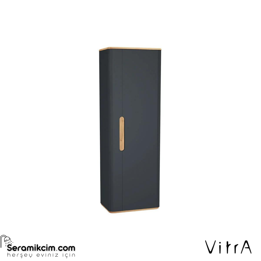 Vitra Sento Temizlik Gereçleri Boy Dolabı, 55 Cm, Mat Antrasit, Sağ
