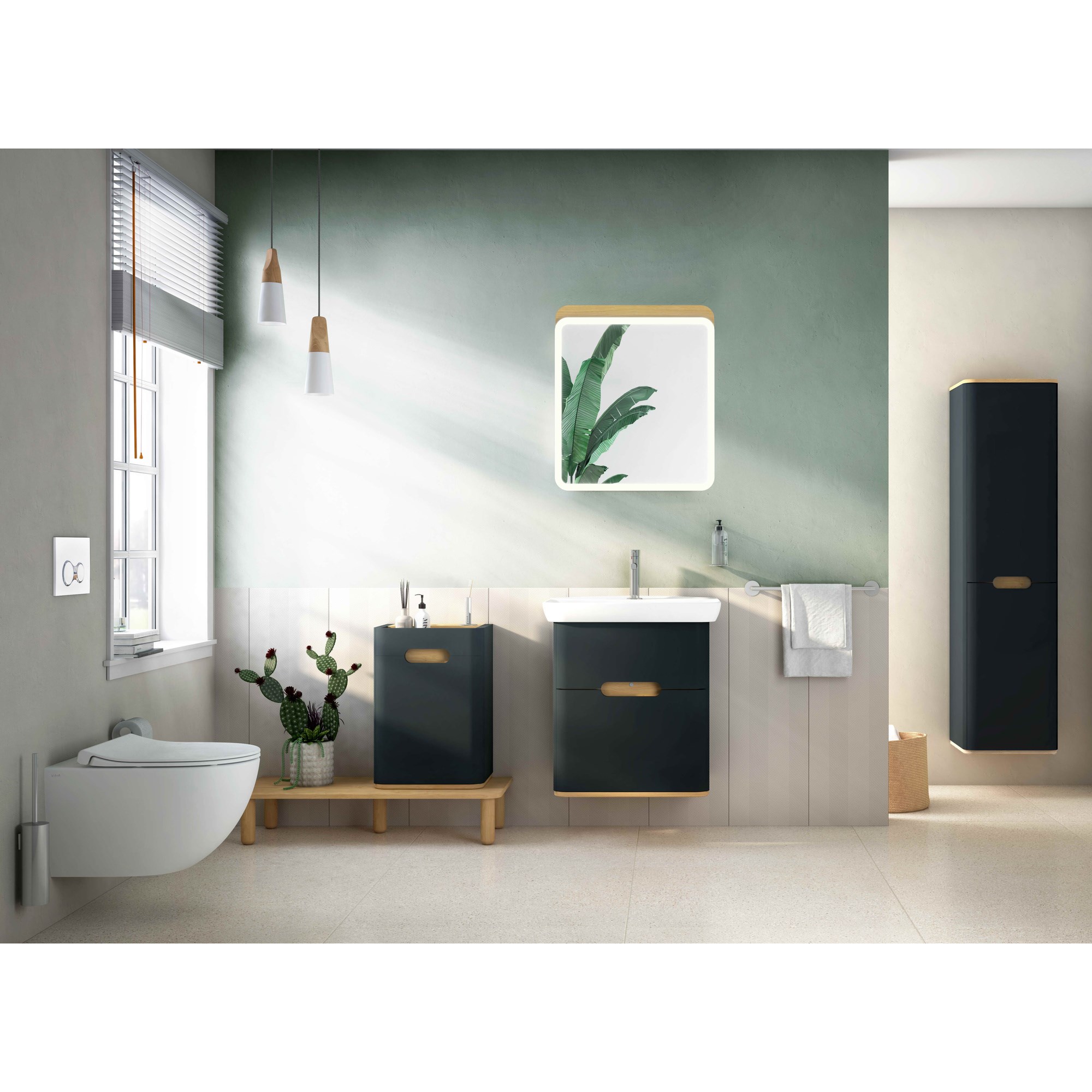 Vitra Sento Yan Ünite 40 cm Bir Kapaklı Mat Antrasit Sol 60884
