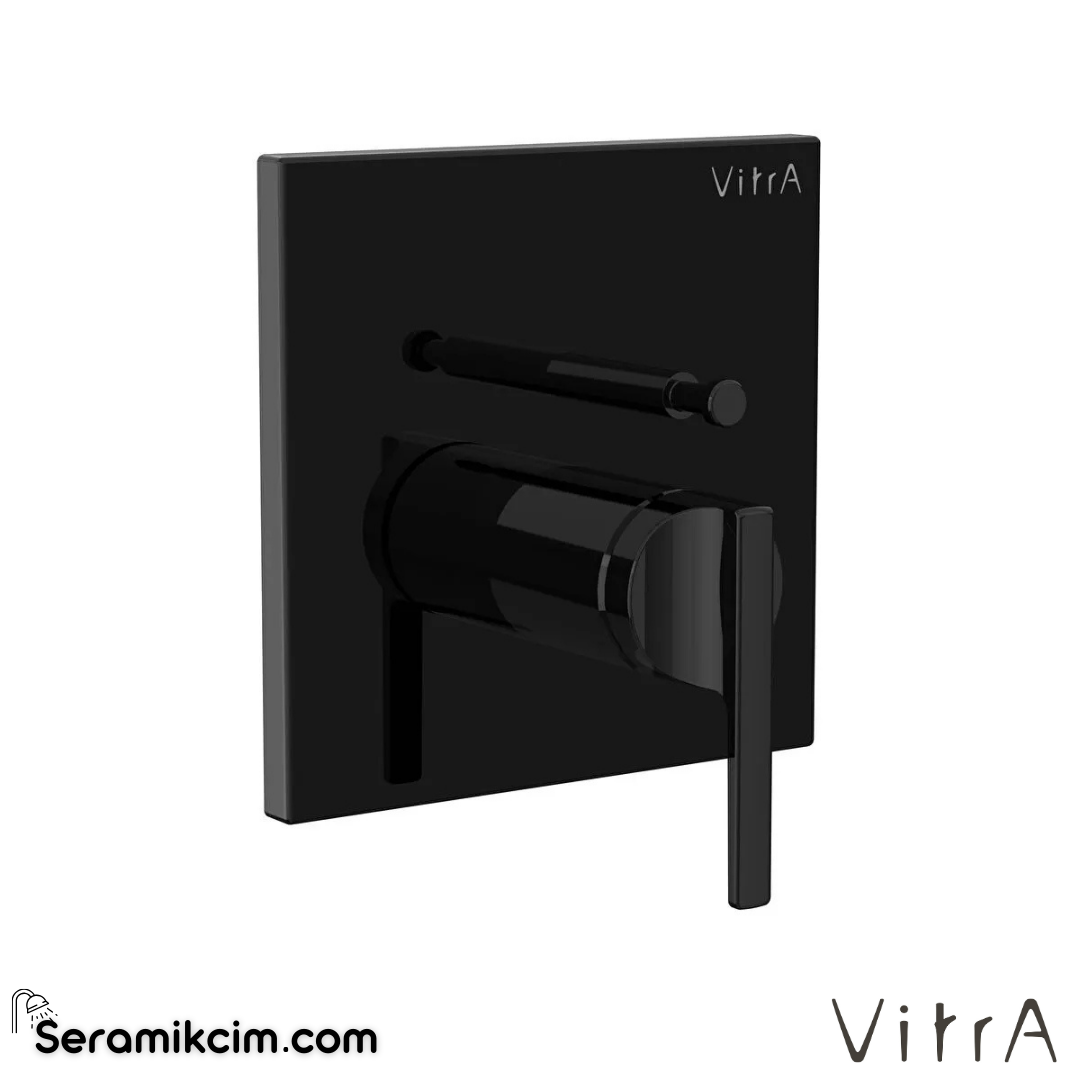 VitrA Suit Ankastre Mekanik Banyo Bataryası (V-Box, sıva üstü grubu) Parlak Siyah  A4282039 - A4282039