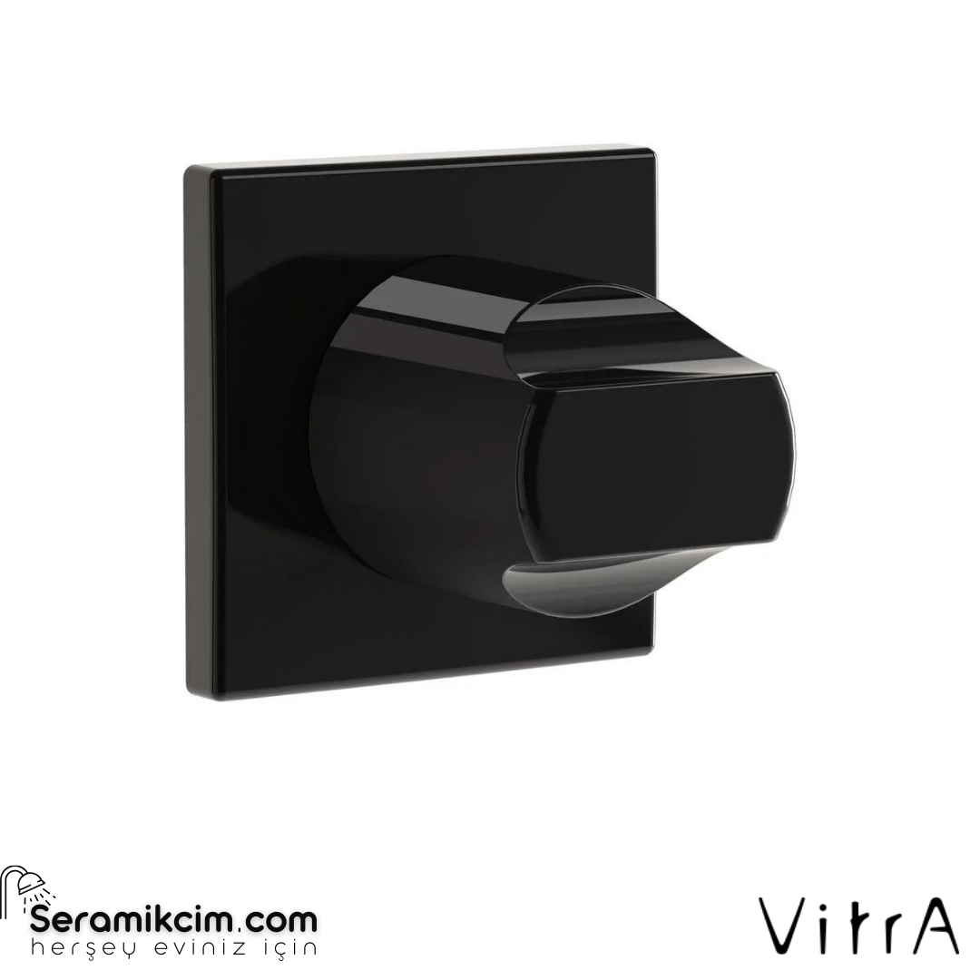 Vitra Suit Ankastre Stop Valf Sıva Üstü, Parlak Siyah