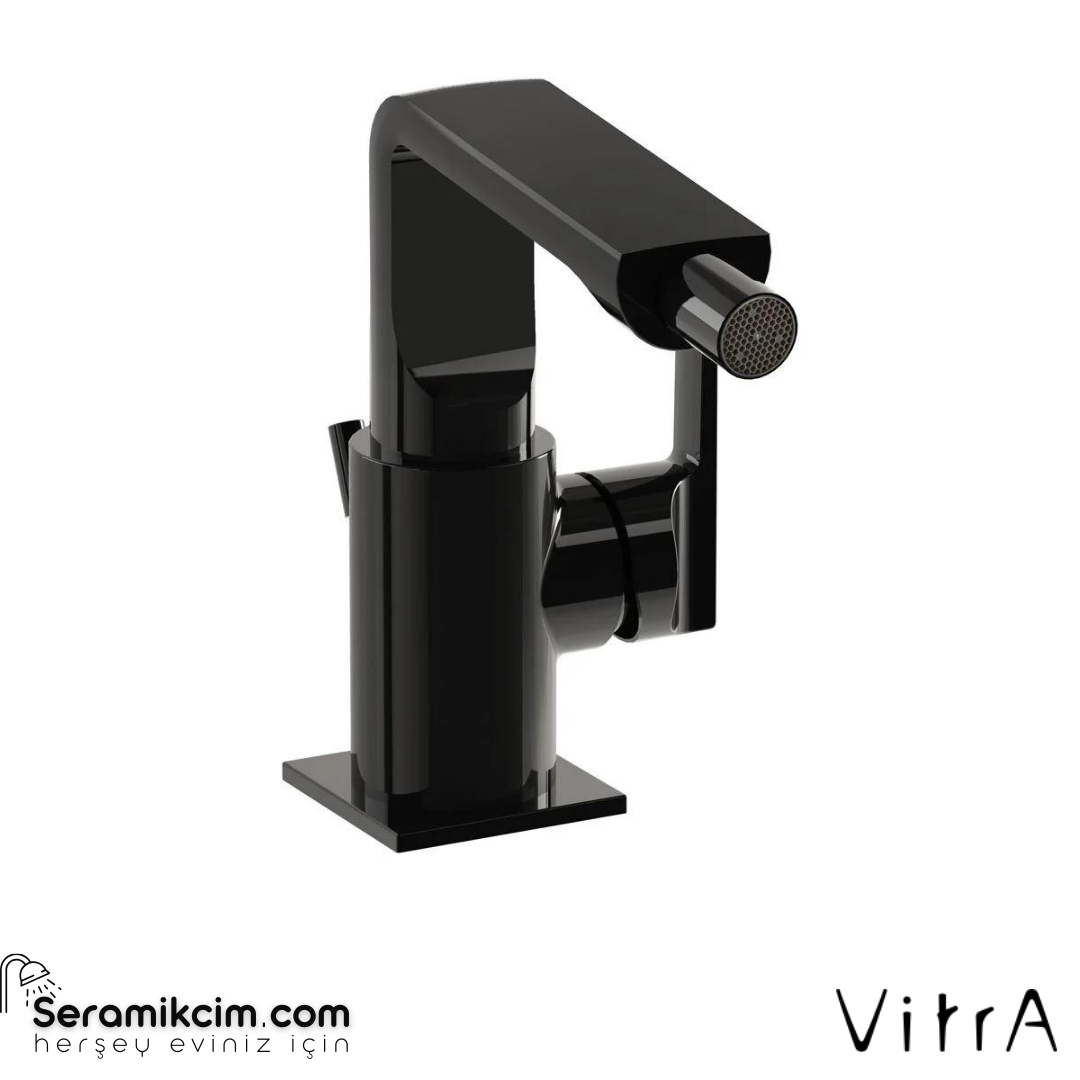 Vitra Suit Bide Bataryası  Sifon Kumandalı, Parlak Siyah