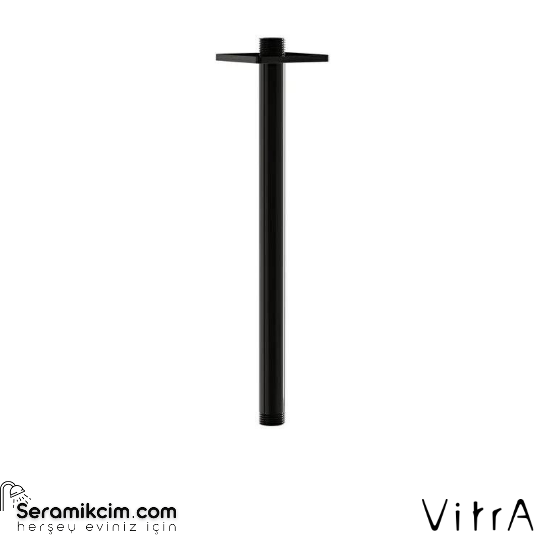 Vitra Suit Duş Dirseği Tavandan Uzun, Parlak Siyah