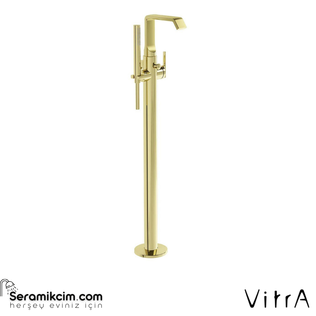 Vitra Suit Küvet Bataryası Yerden El Duşlu, Soft Altın