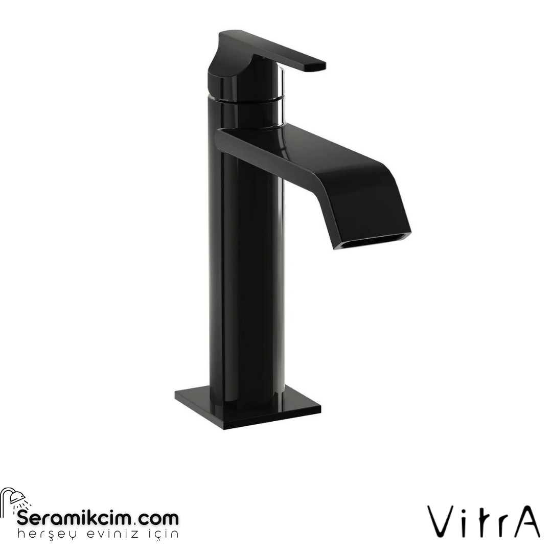 Vitra Suit Lavabo Bataryası  Üstten, Parlak Siyah
