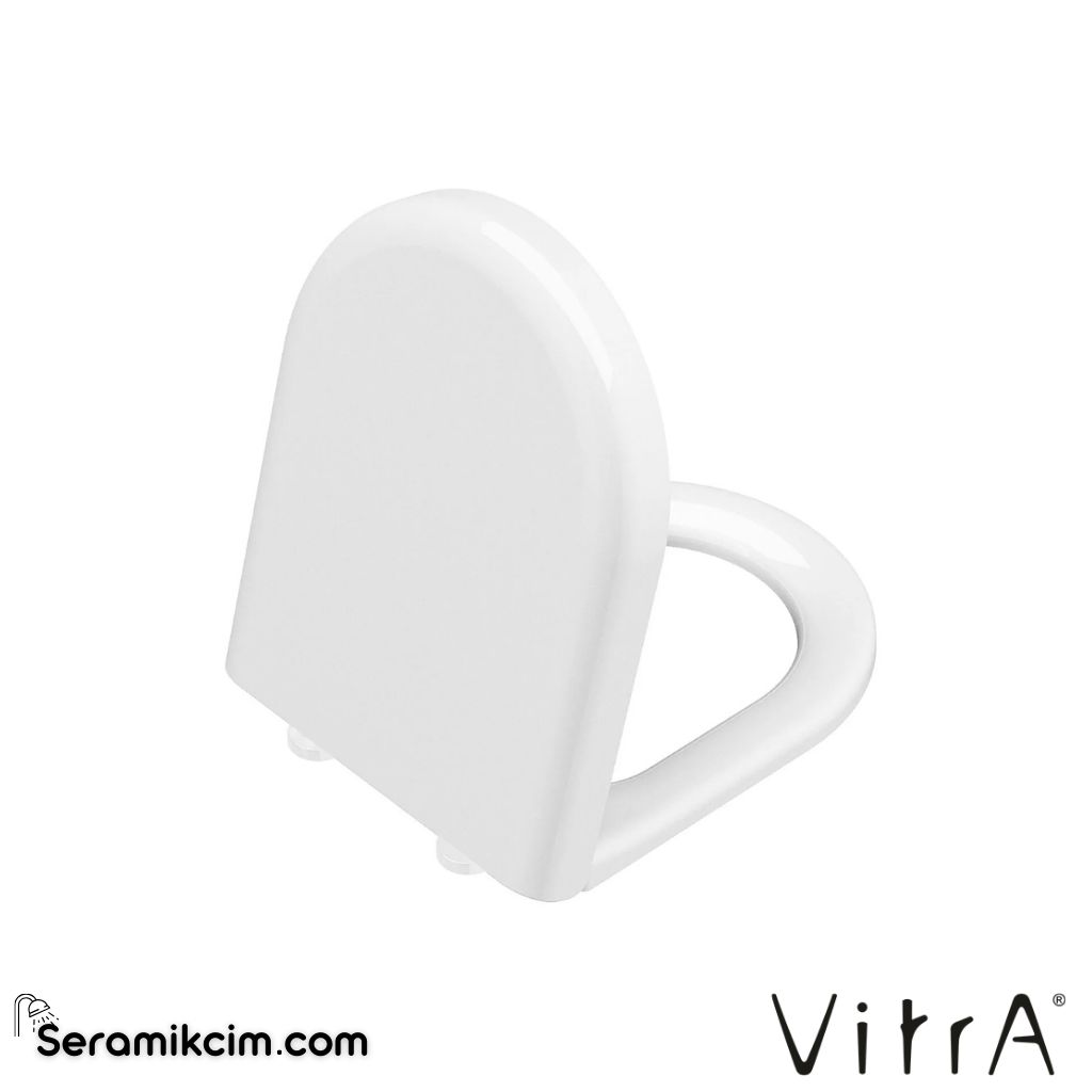 VitrA Universal Klozet Kapağı Üstten Sıkmalı Yavaş Kapanır, Kolay Sök-Tak, Plastik Menteşeli, Beyaz 121-003-909 - 121-003-909