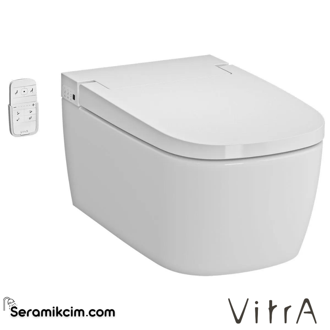 VitrA V-Care Basic Akıllı Asma Klozet Rim-ex, 60 cm Temassız, Taharet Borulu, Taharet Borusu Girişi Sıva Altı Uygulamalı, Clean, Beyaz - 5674B403-6193