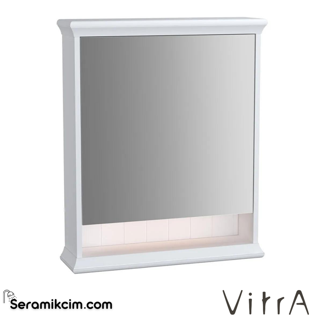 Vitra Valarte Dolaplı Ayna, 65 Cm, Mat Beyaz, Sağ - 62228