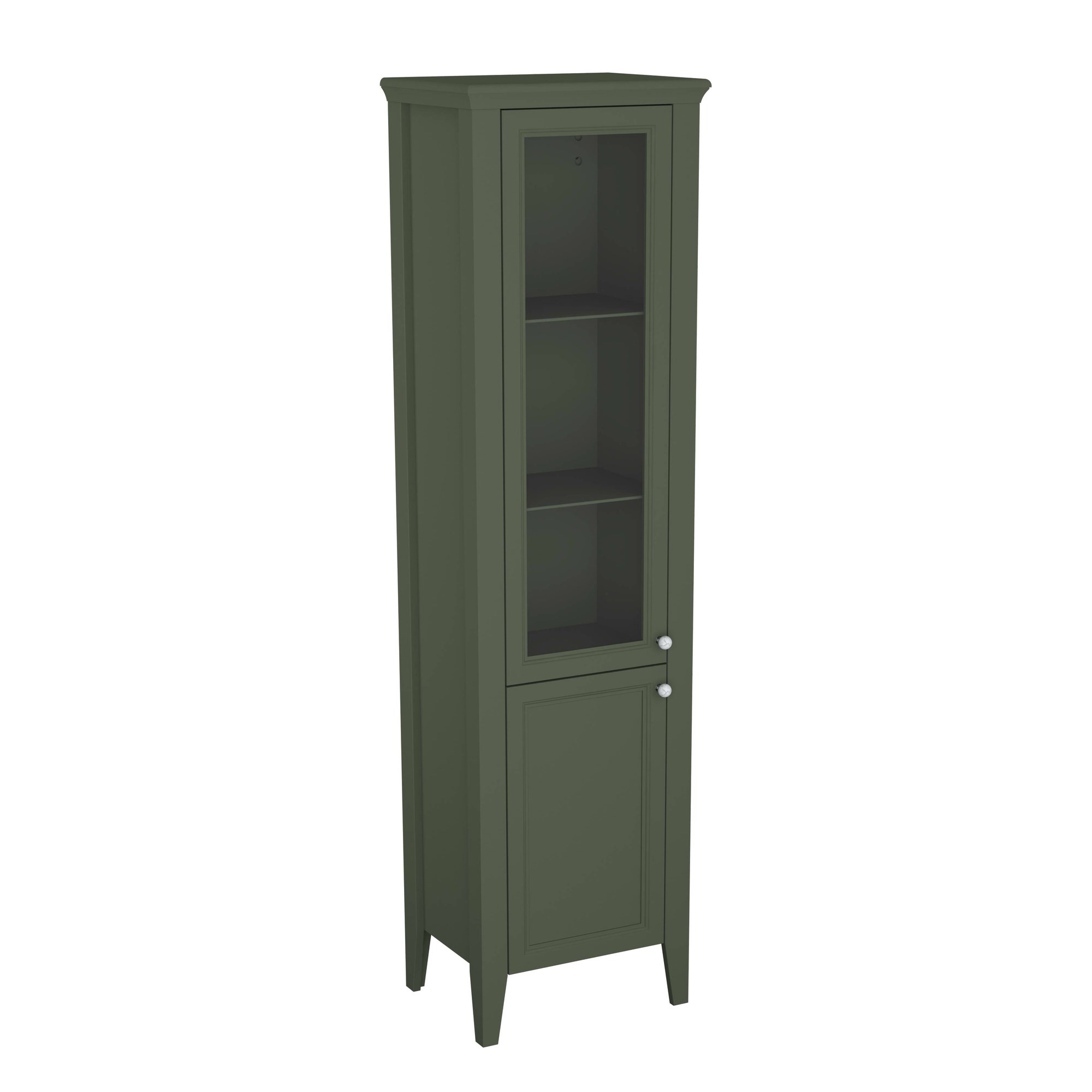 Vitra Valarte Neo Boy Dolabı 55 cm Cam Kapaklı Retro Yeşil Sol 65808
