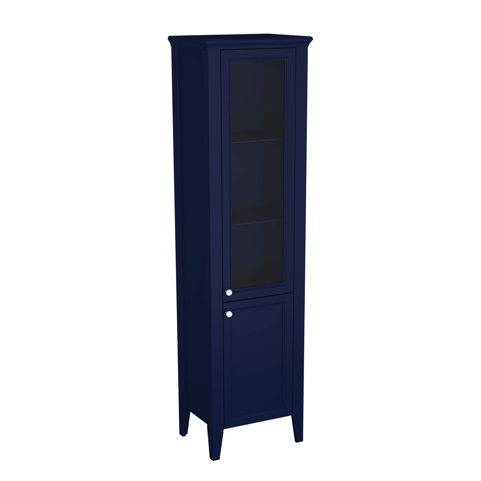 Vitra Valarte Neo Boy Dolabı 55 cm Cam Kapaklı Çelik Mavisi Sağ 65797