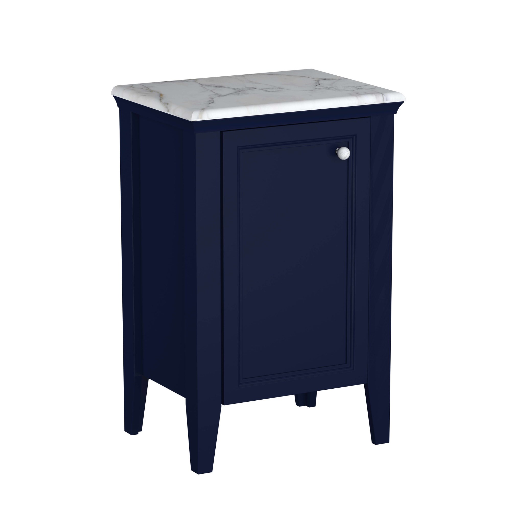 Vitra Valarte Neo Yan Ünite 55 cm Bir Kapaklı Mermer Tezgahlı Çelik Mavisi Sol 65798