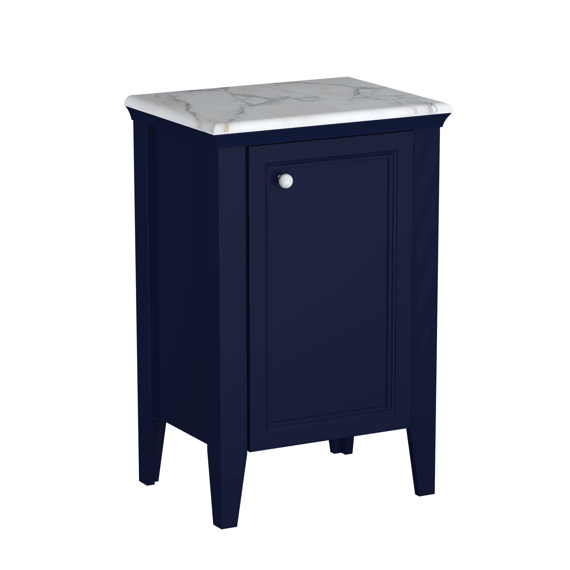Vitra Valarte Neo Yan Ünite 55 cm Bir Kapaklı Mermer Tezgahlı Çelik Mavisi Sağ 65799