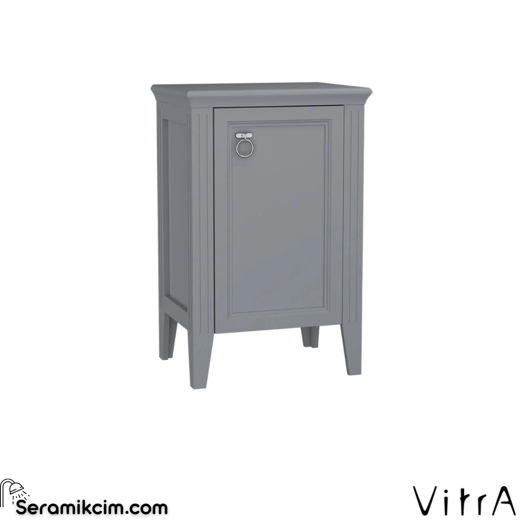 Vitra Valarte Orta Ünite, 55 Cm, Krom Kulplu, Mat Gri, Sağ